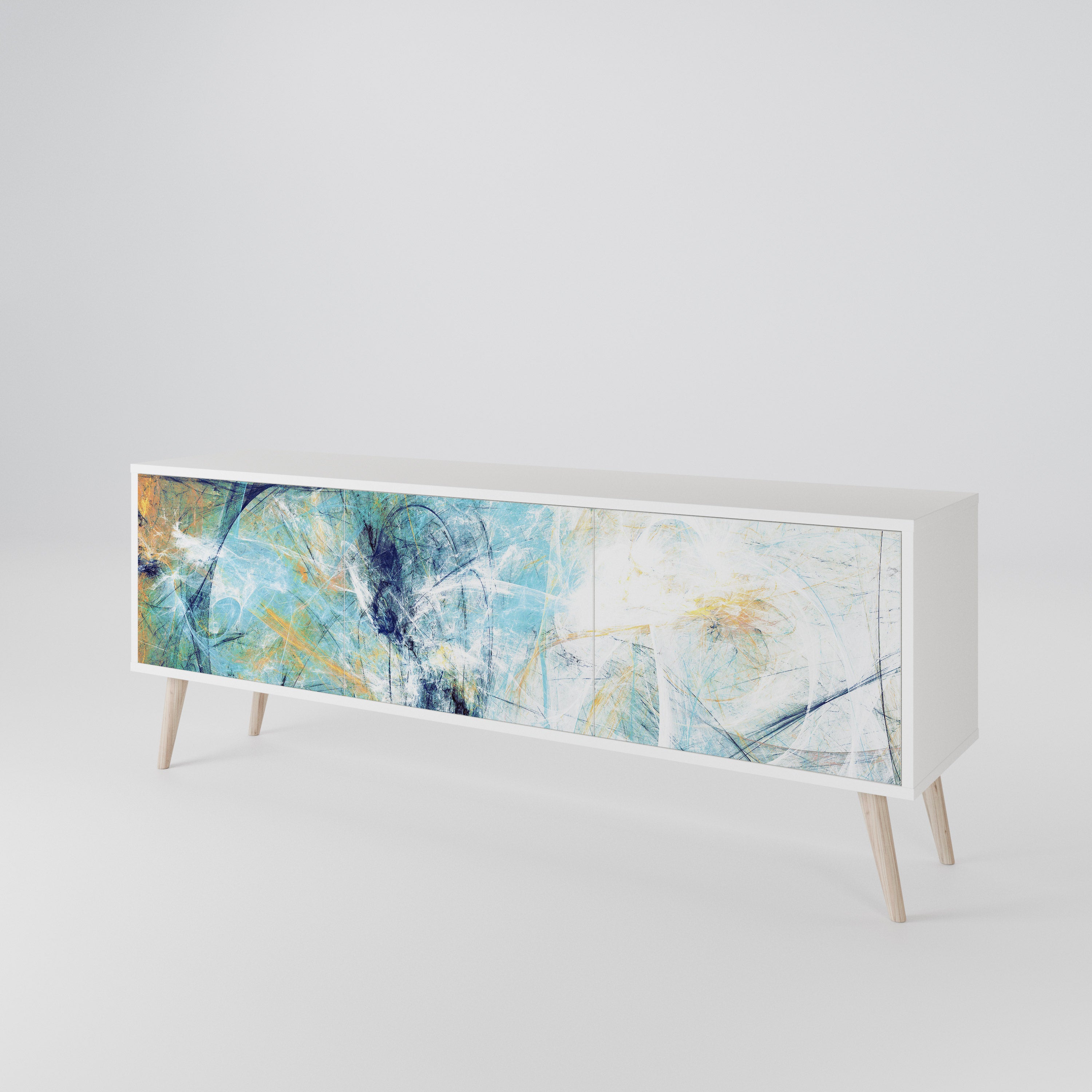 ABSTRACT THOUGHTS 3-Door TV Cabinet