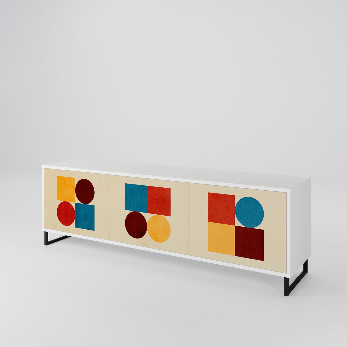 GEOMETRIC PUZZLE Mueble de TV de 3 Puertas