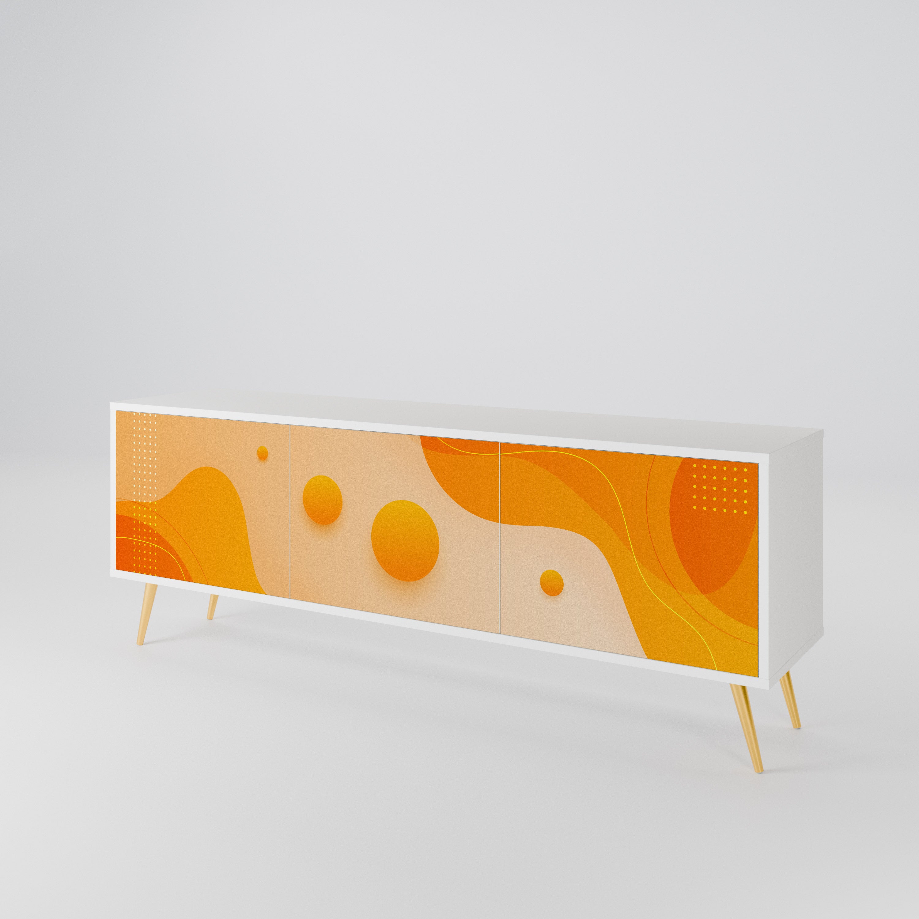 ORANGE ARRANGEMENT 3-Door TV Cabinet