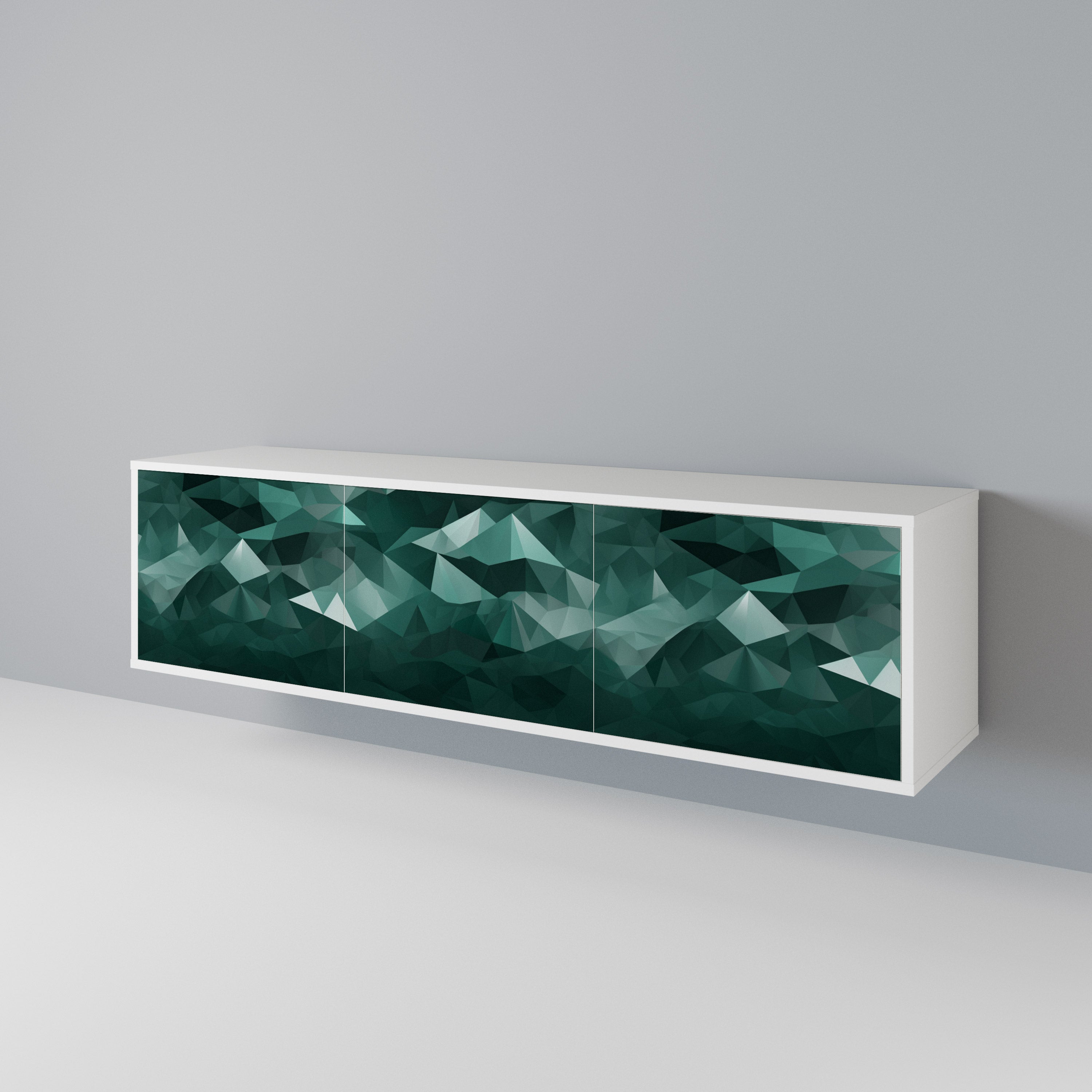POLYGONAL FLOATING 3-Door TV Cabinet