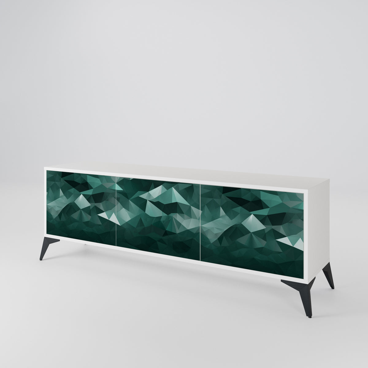 POLYGONAL FLOATING Mueble de TV de 3 Puertas