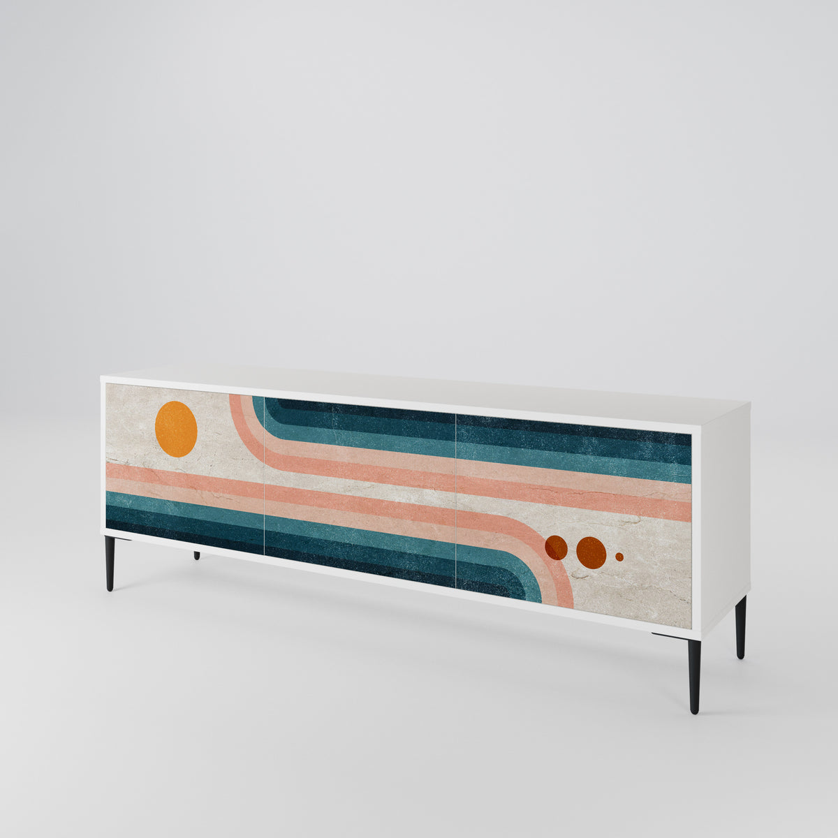 TWO HALVES Mueble de TV de 3 Puertas