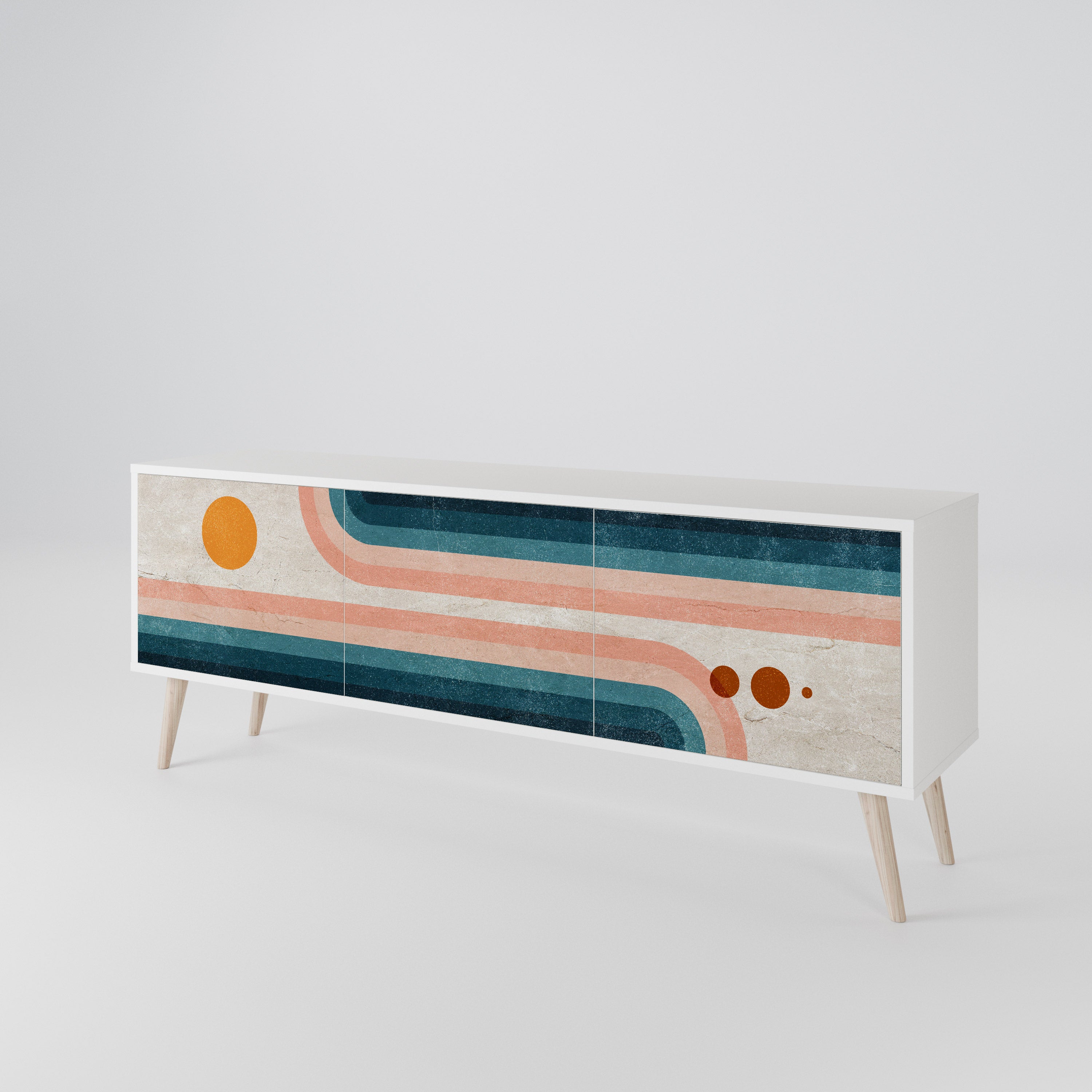 TWO HALVES 3-Door TV Cabinet