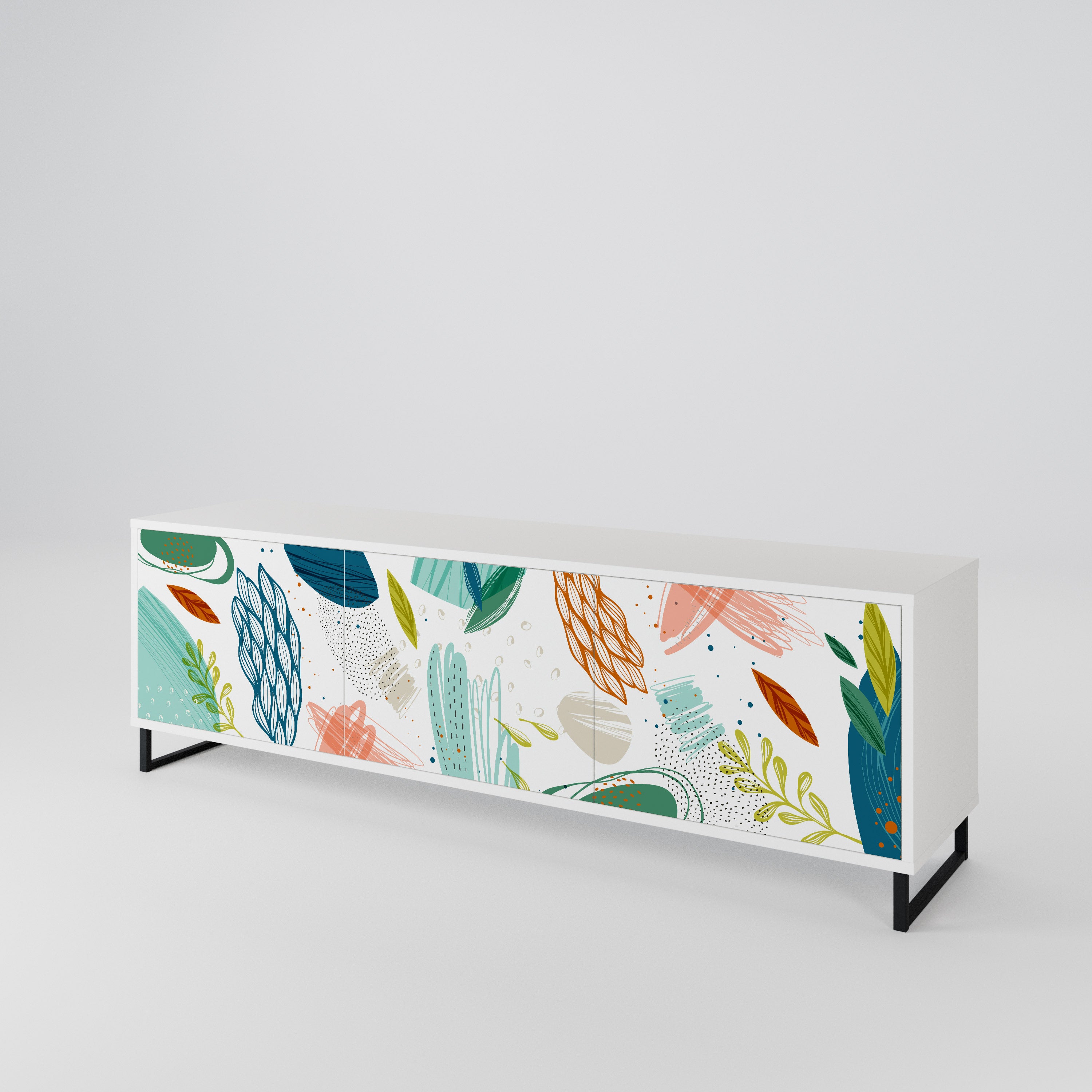 BOTANICAL HURRICANE Mueble de TV de 3 Puertas