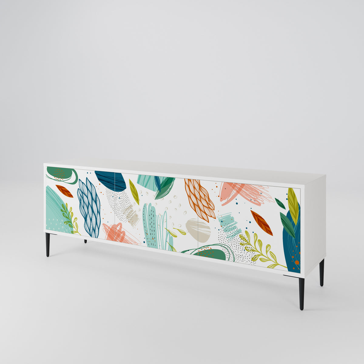 BOTANICAL HURRICANE Mueble de TV de 3 Puertas