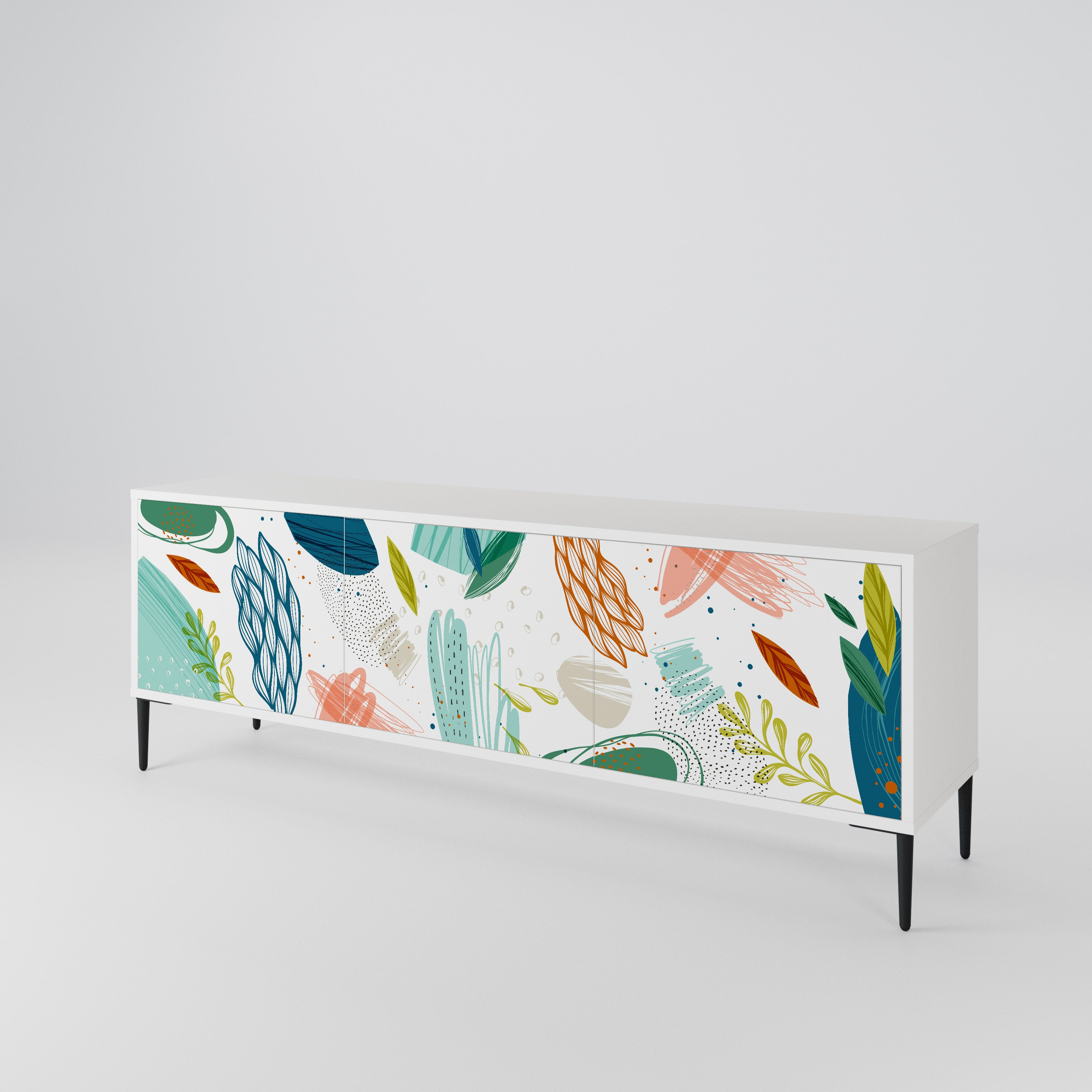 BOTANICAL HURRICANE Mueble de TV de 3 Puertas