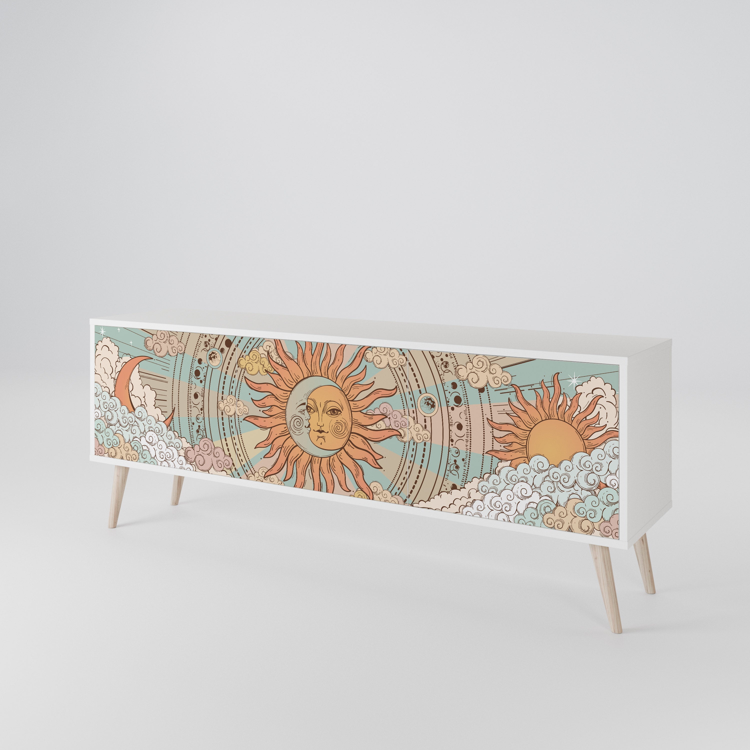 MYSTICAL STRUCTURE Mueble de TV de 3 Puertas