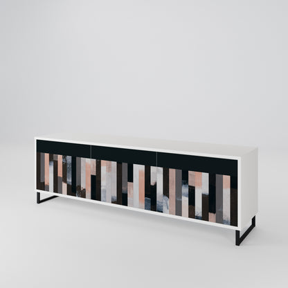 COLLAGE OF RECTANGLES Mueble de TV de 3 Puertas