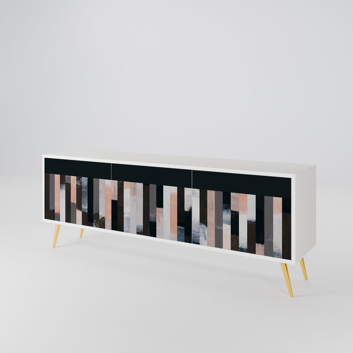 COLLAGE OF RECTANGLES Mueble de TV de 3 Puertas