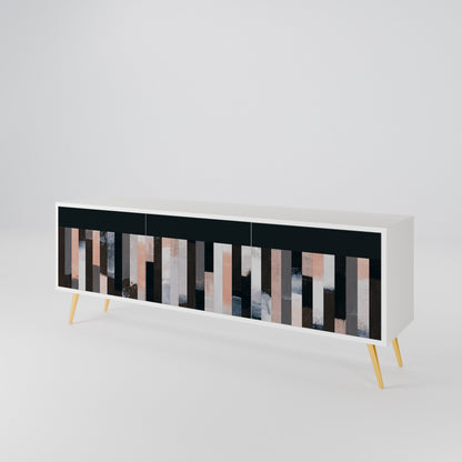 COLLAGE OF RECTANGLES Mueble de TV de 3 Puertas