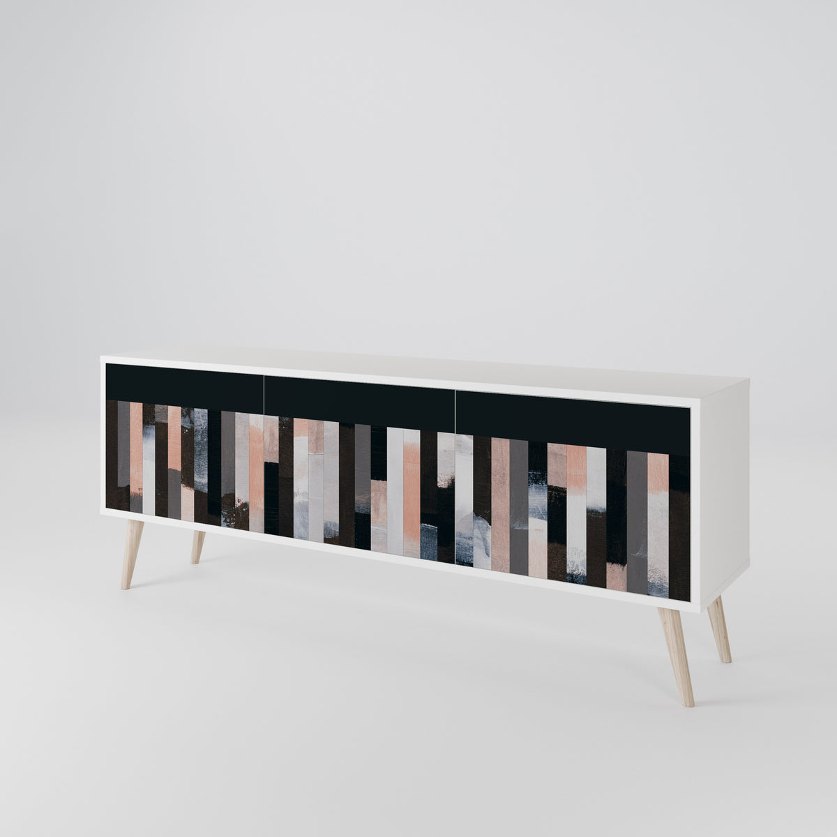 COLLAGE OF RECTANGLES Mueble de TV de 3 Puertas