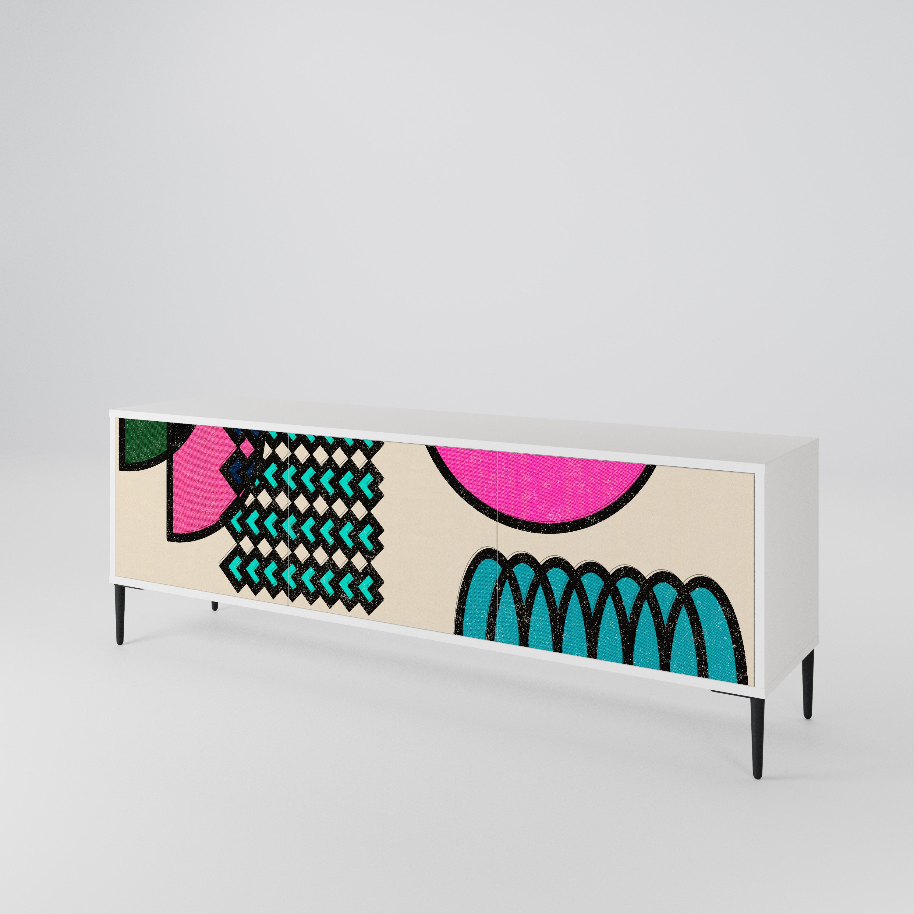 GEOMETRIC RHAPSODY Mueble de TV de 3 Puertas