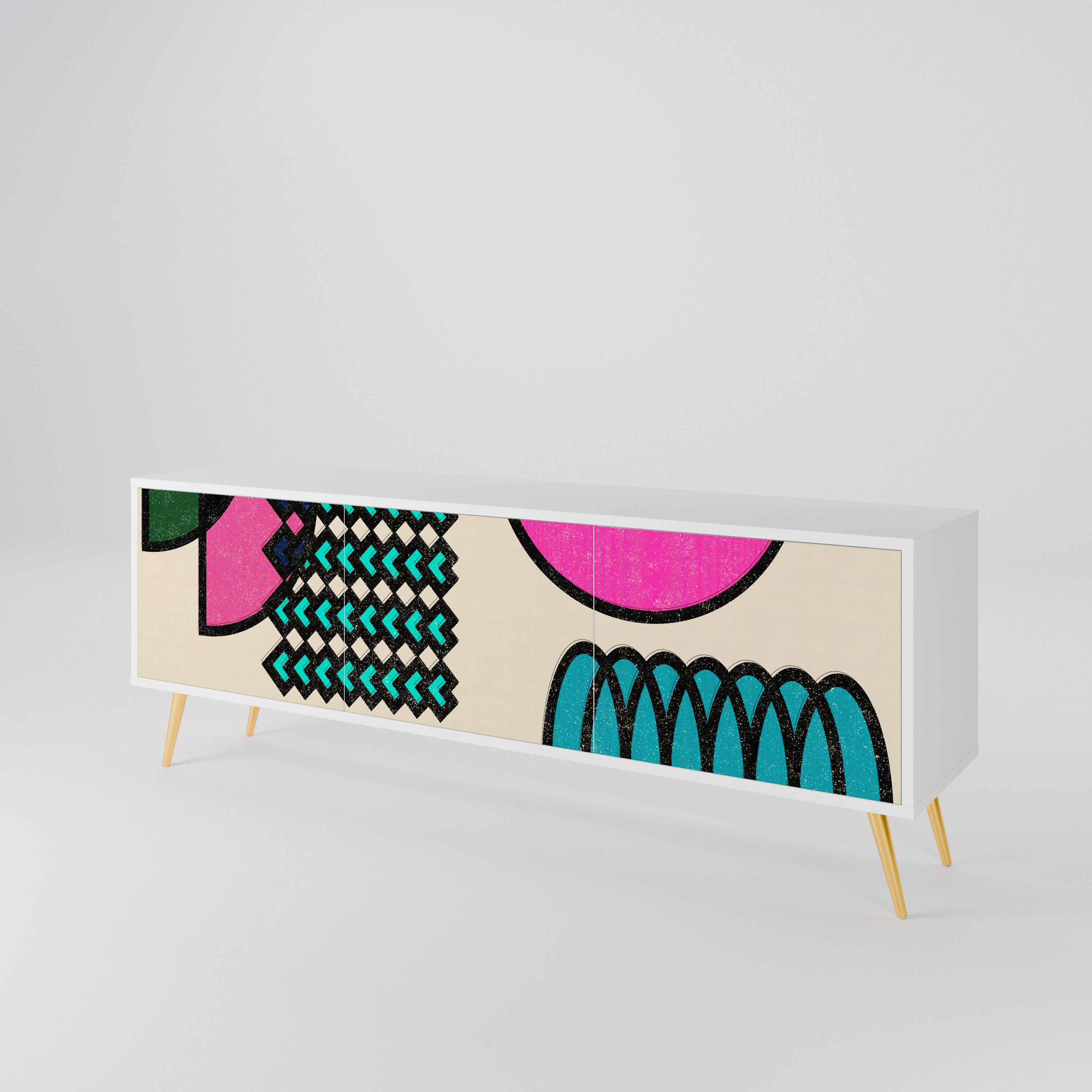 GEOMETRIC RHAPSODY Mueble de TV de 3 Puertas