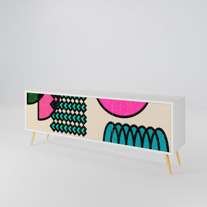 GEOMETRIC RHAPSODY Mueble de TV de 3 Puertas