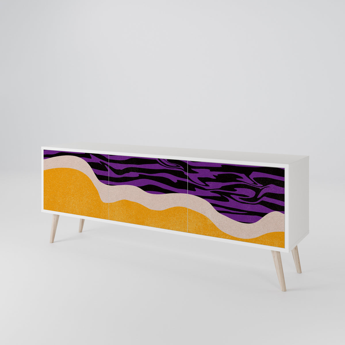 INDEPENDENT BORDER Mueble de TV de 3 Puertas