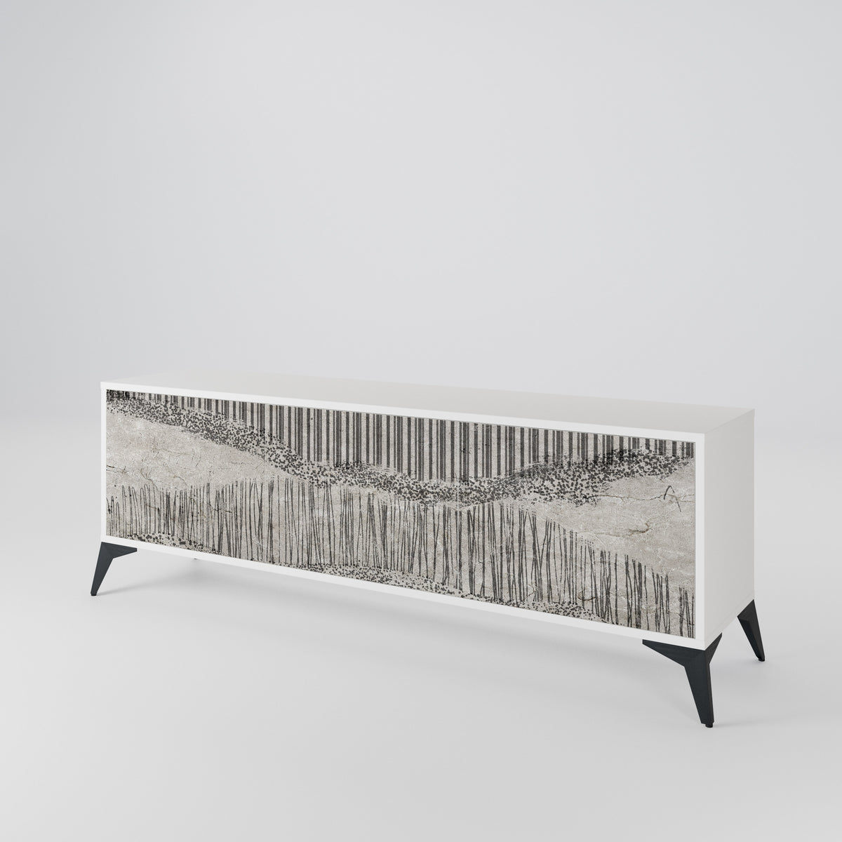 GRAIN LINES Mueble de TV de 3 Puertas