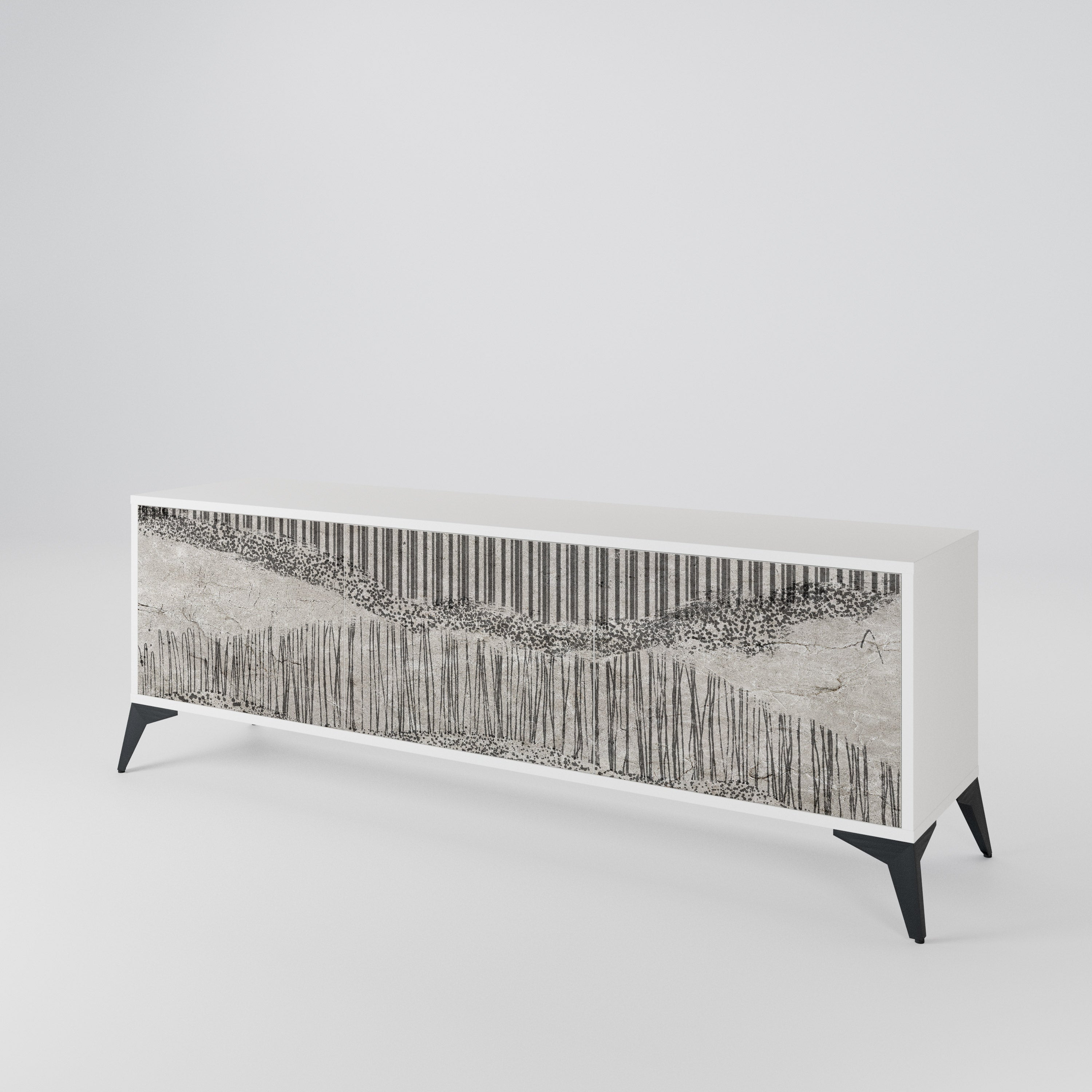 GRAIN LINES Mueble de TV de 3 Puertas