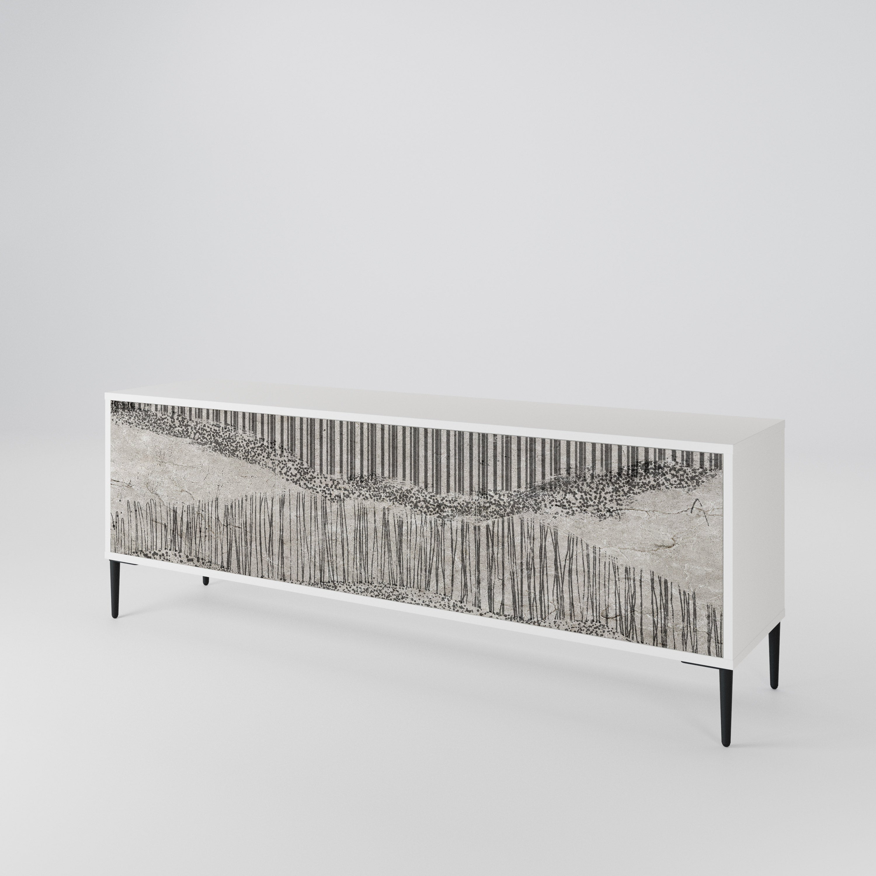GRAIN LINES Mueble de TV de 3 Puertas