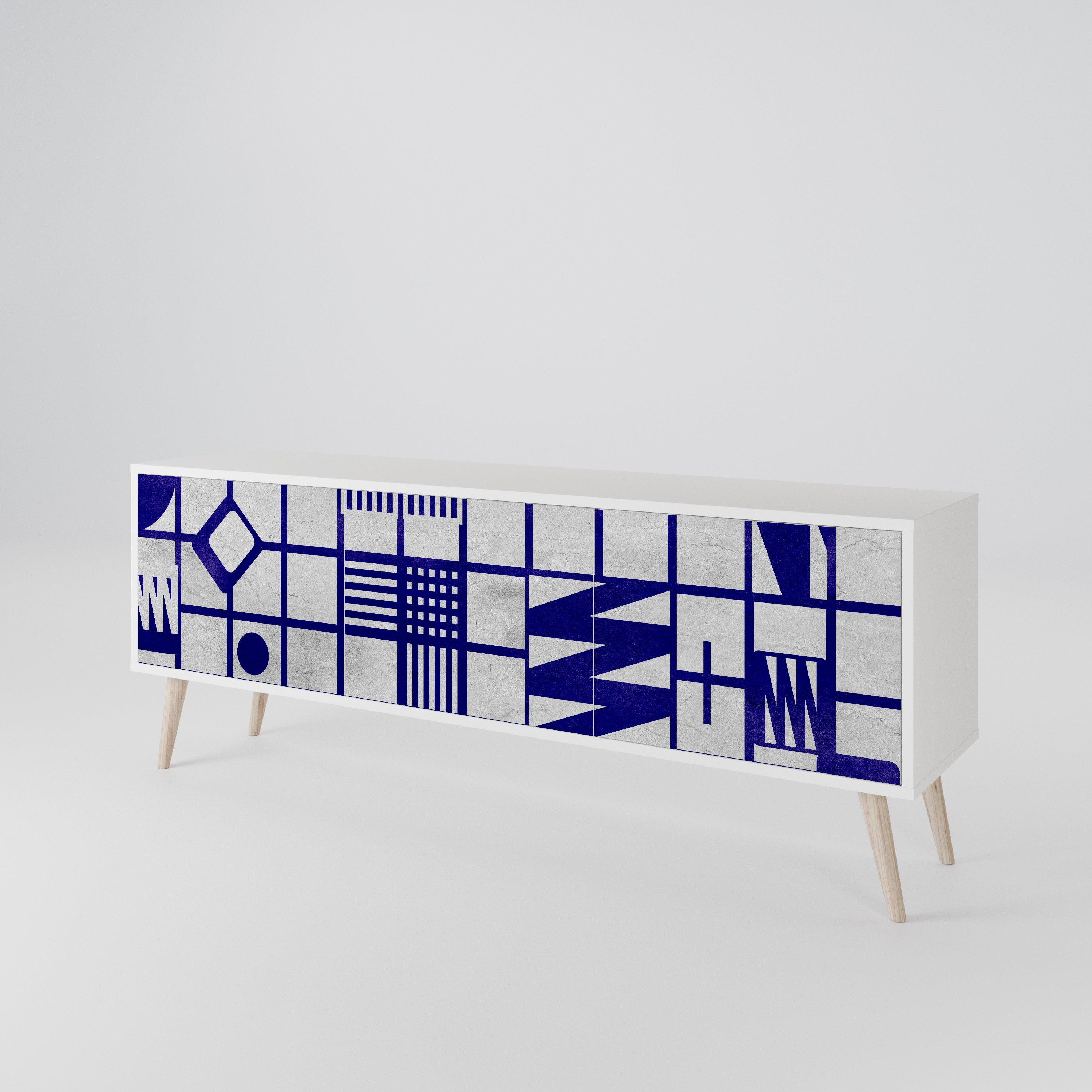 THE RIGHT PLACES Mueble de TV de 3 Puertas