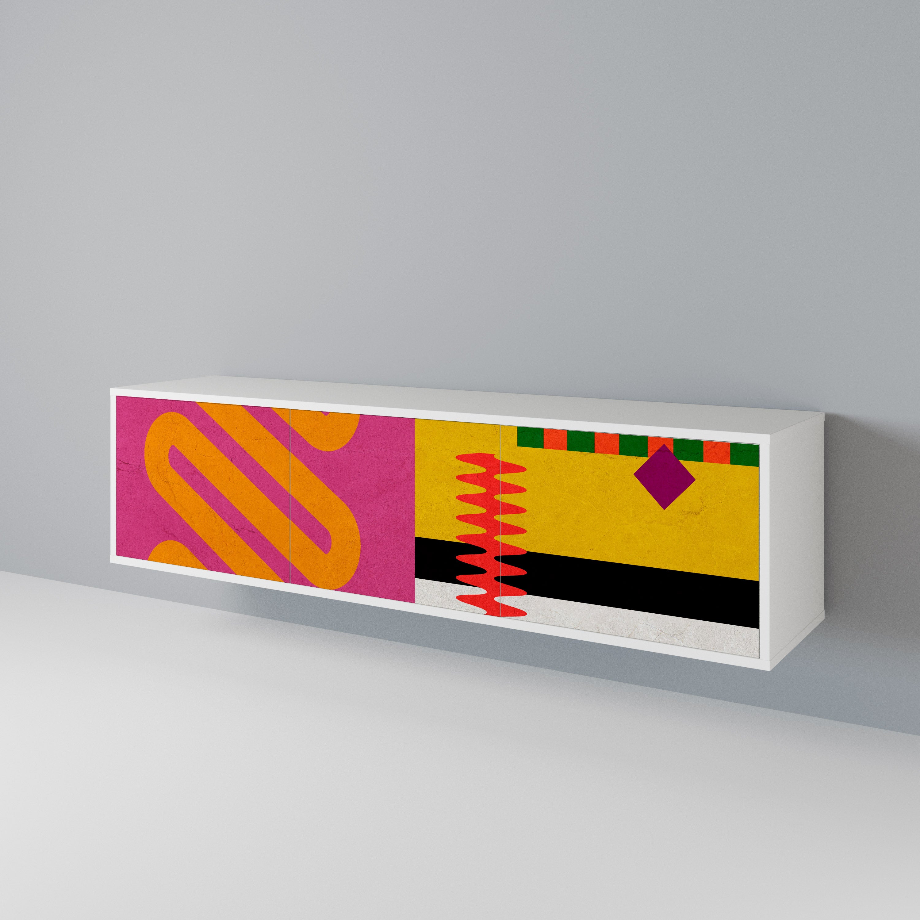 VIVID ART Mueble de TV de 3 Puertas