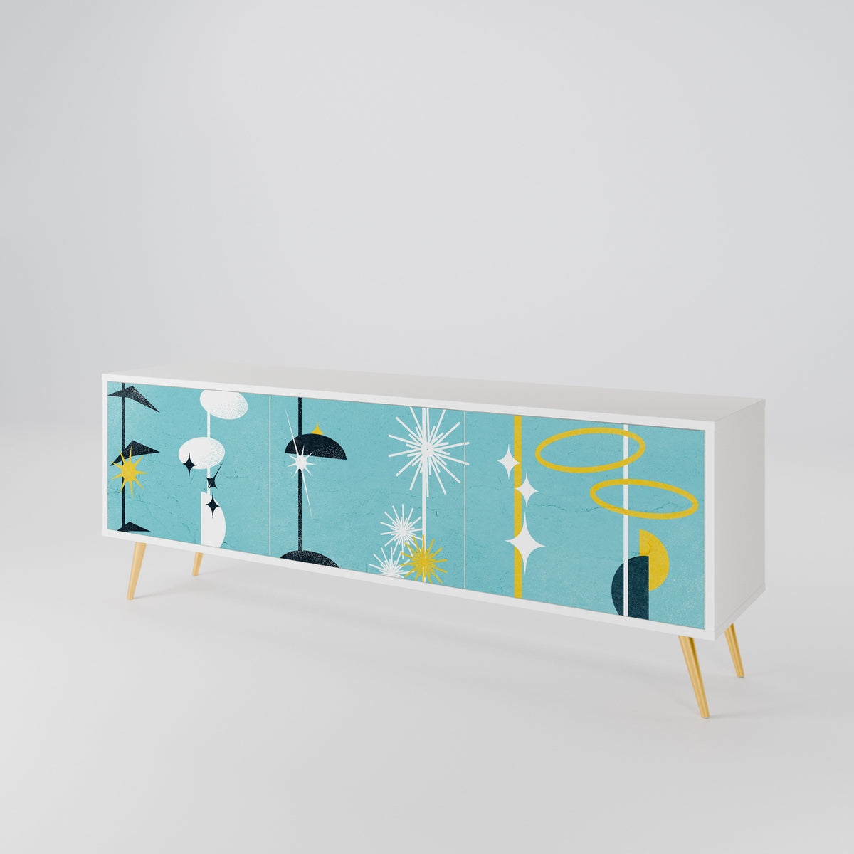 PATHS TO HAPPINESS Mueble de TV de 3 Puertas