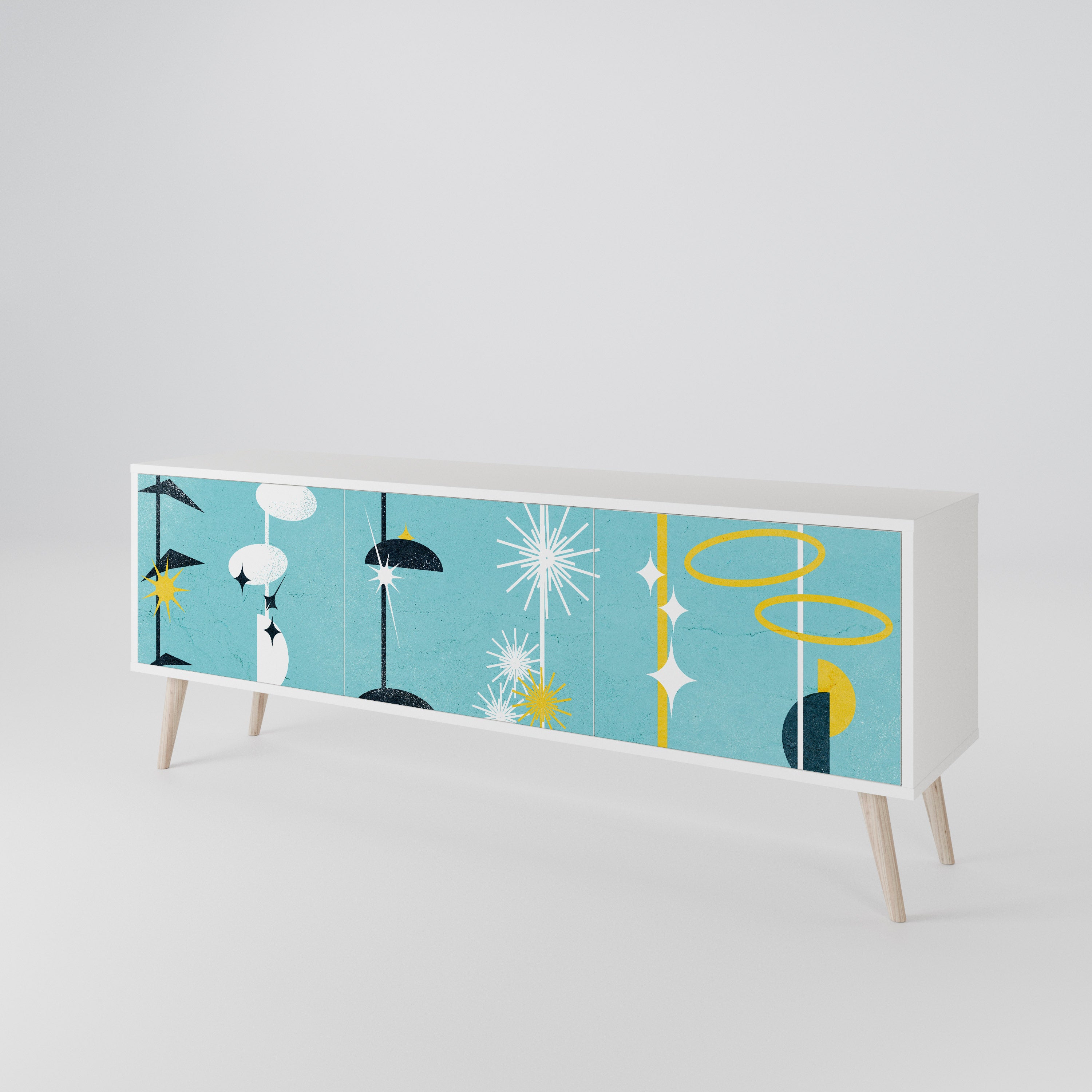 PATHS TO HAPPINESS Mueble de TV de 3 Puertas
