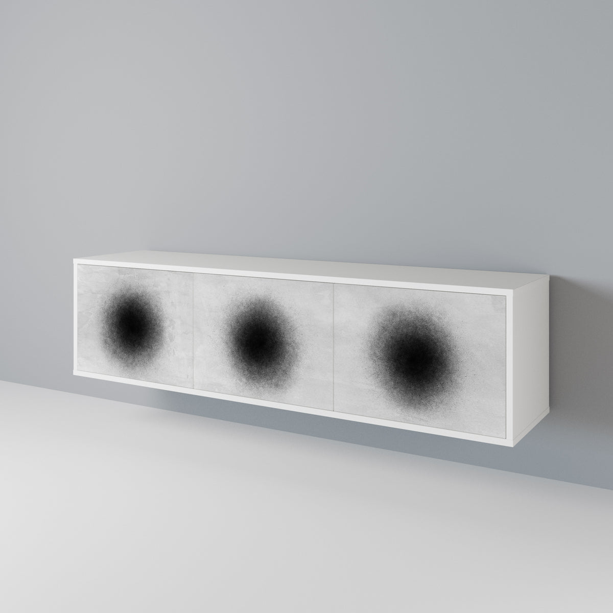 BLACK HOLE Mueble de TV de 3 Puertas