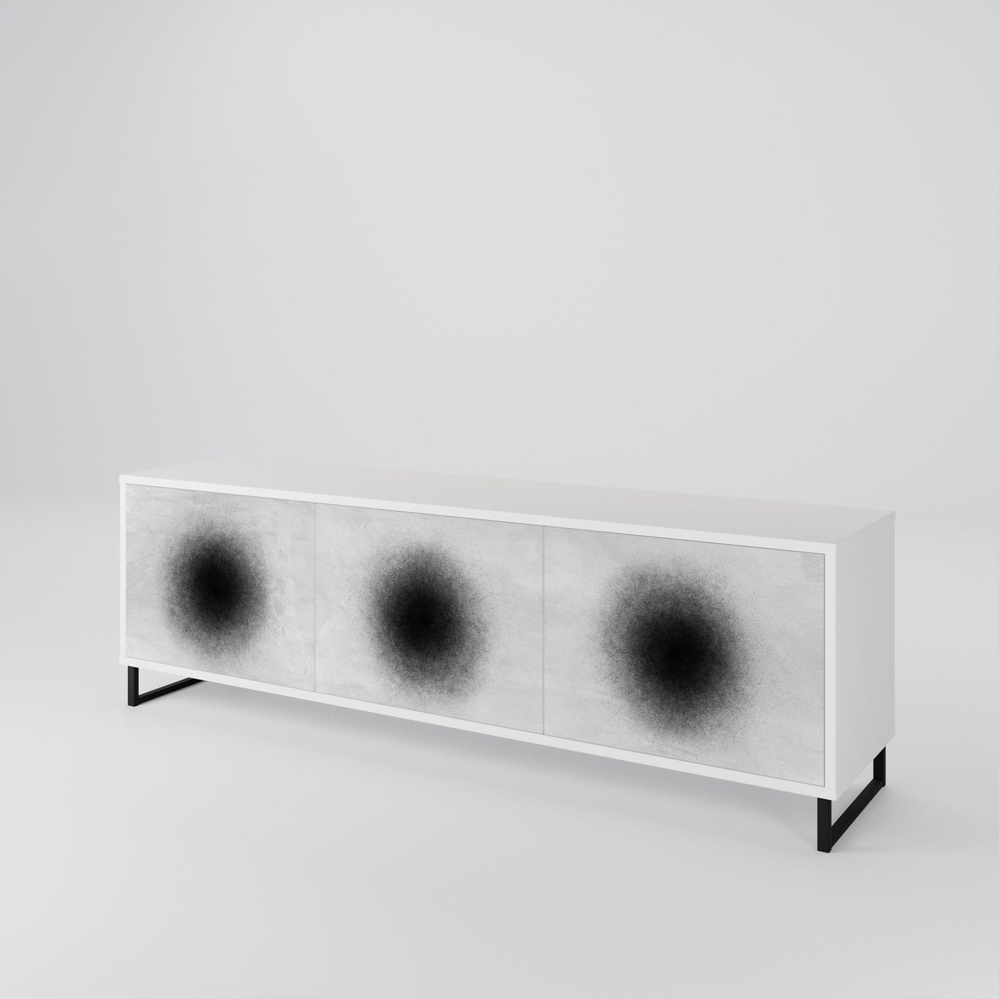 BLACK HOLE Mueble de TV de 3 Puertas