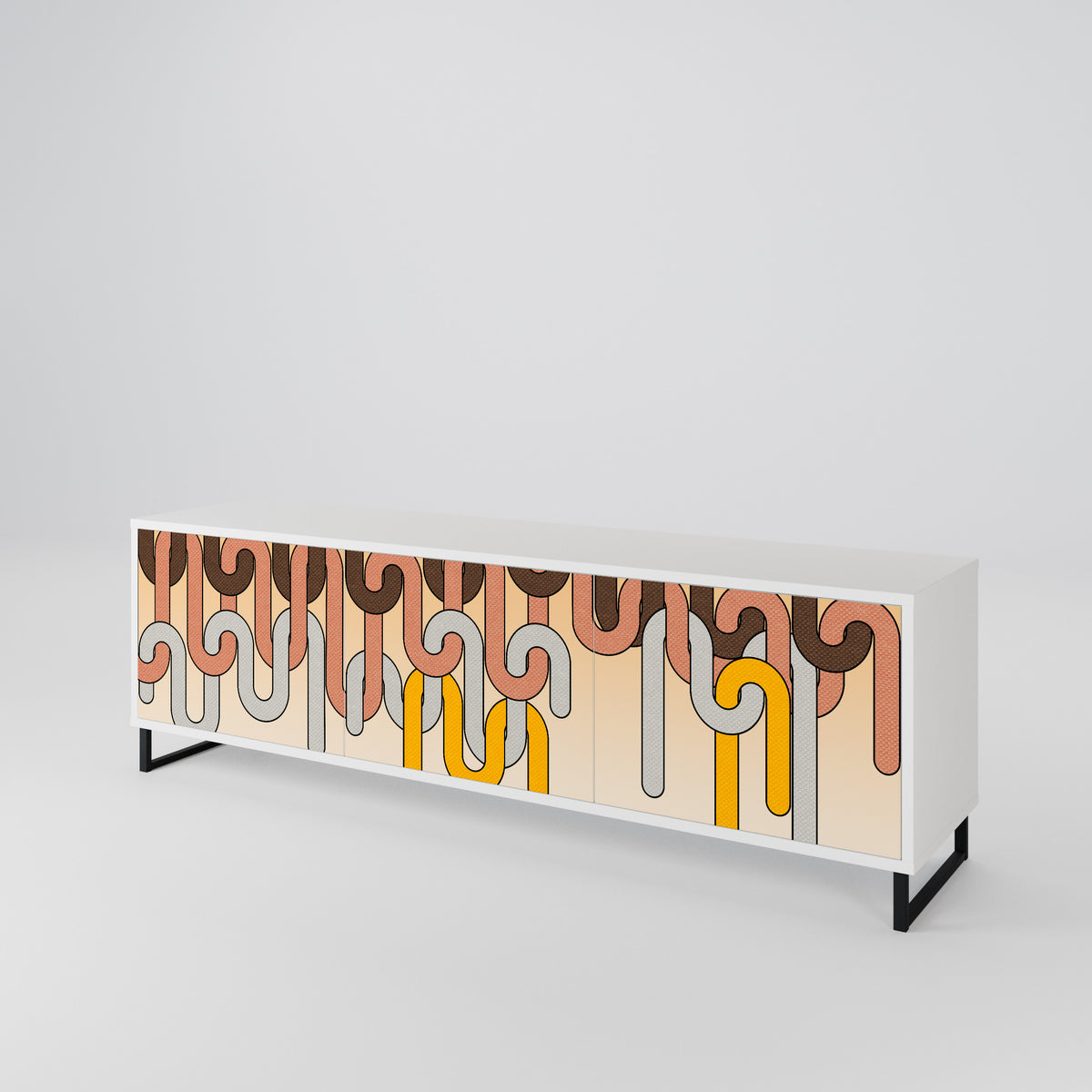 COLORFUL STRINGS Mueble de TV de 3 Puertas