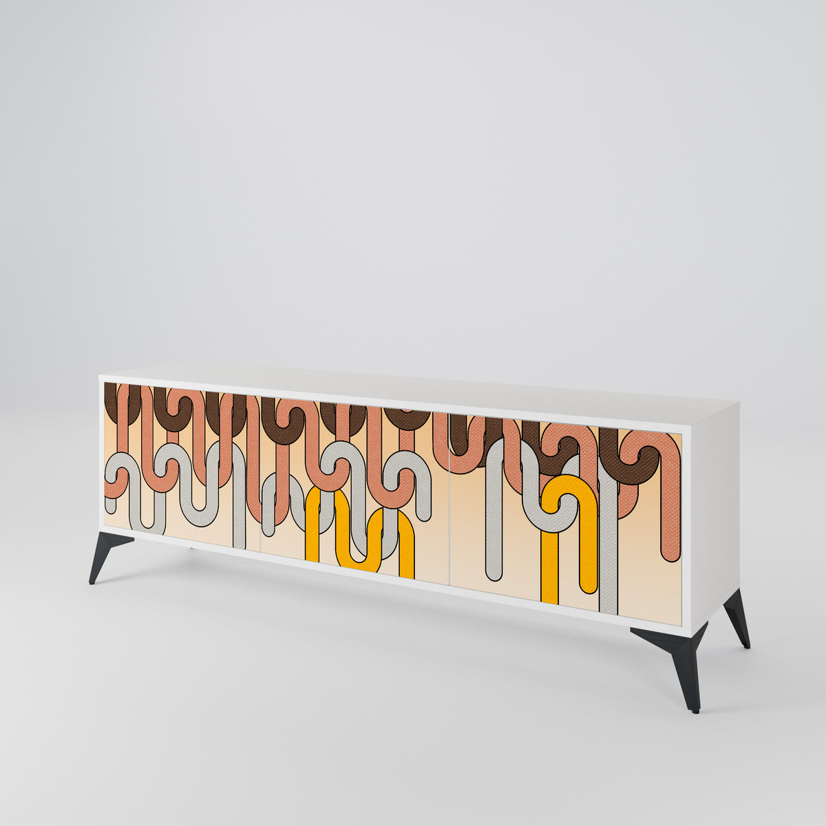 COLORFUL STRINGS Mueble de TV de 3 Puertas