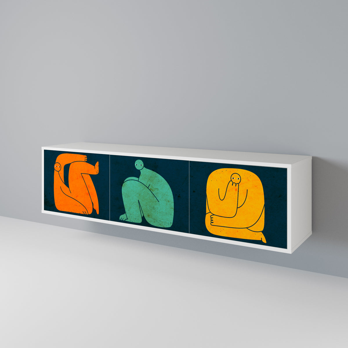 TOGETHER BUT SEPARATELY Mueble de TV de 3 Puertas