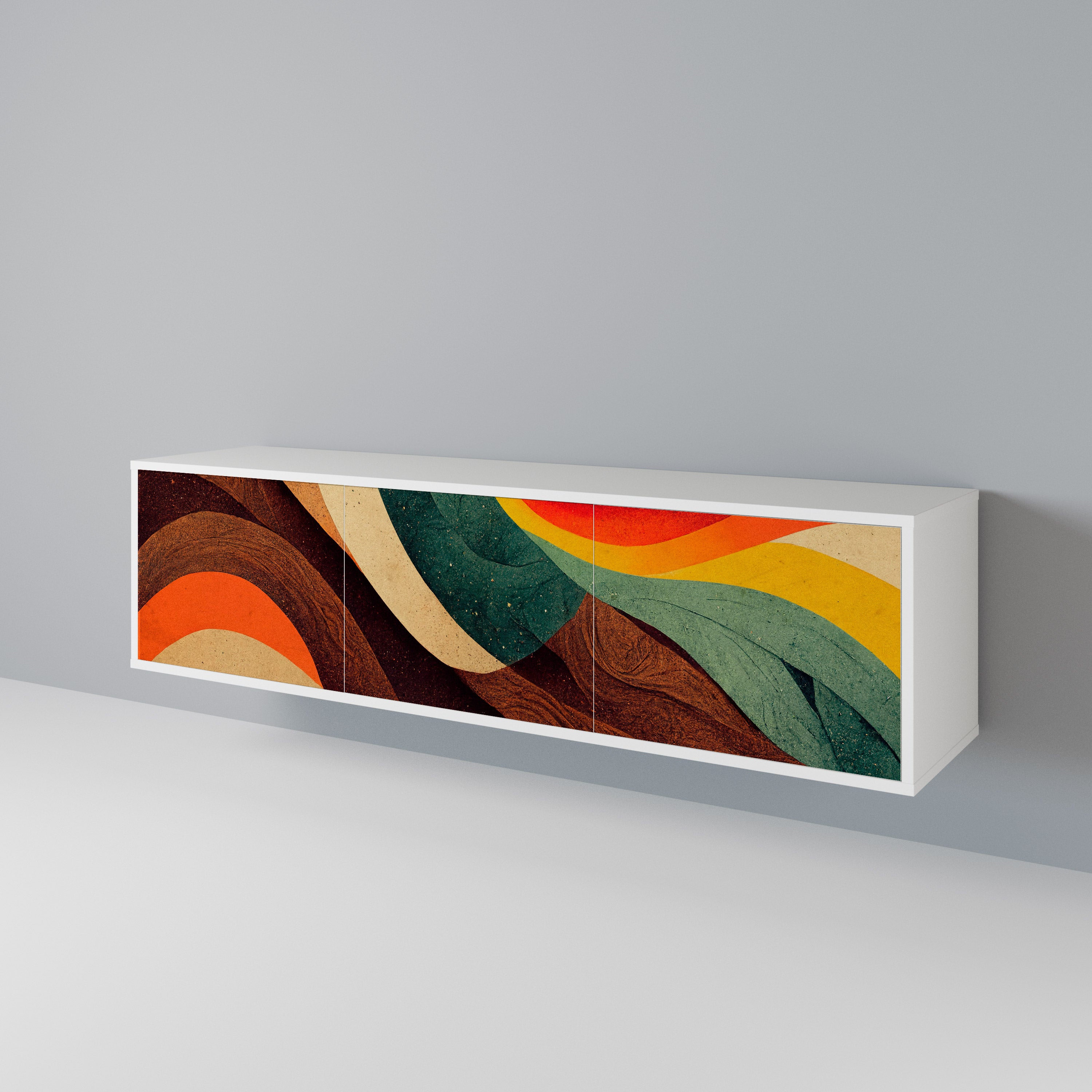 COLORFUL STRANDS Mueble de TV de 3 Puertas