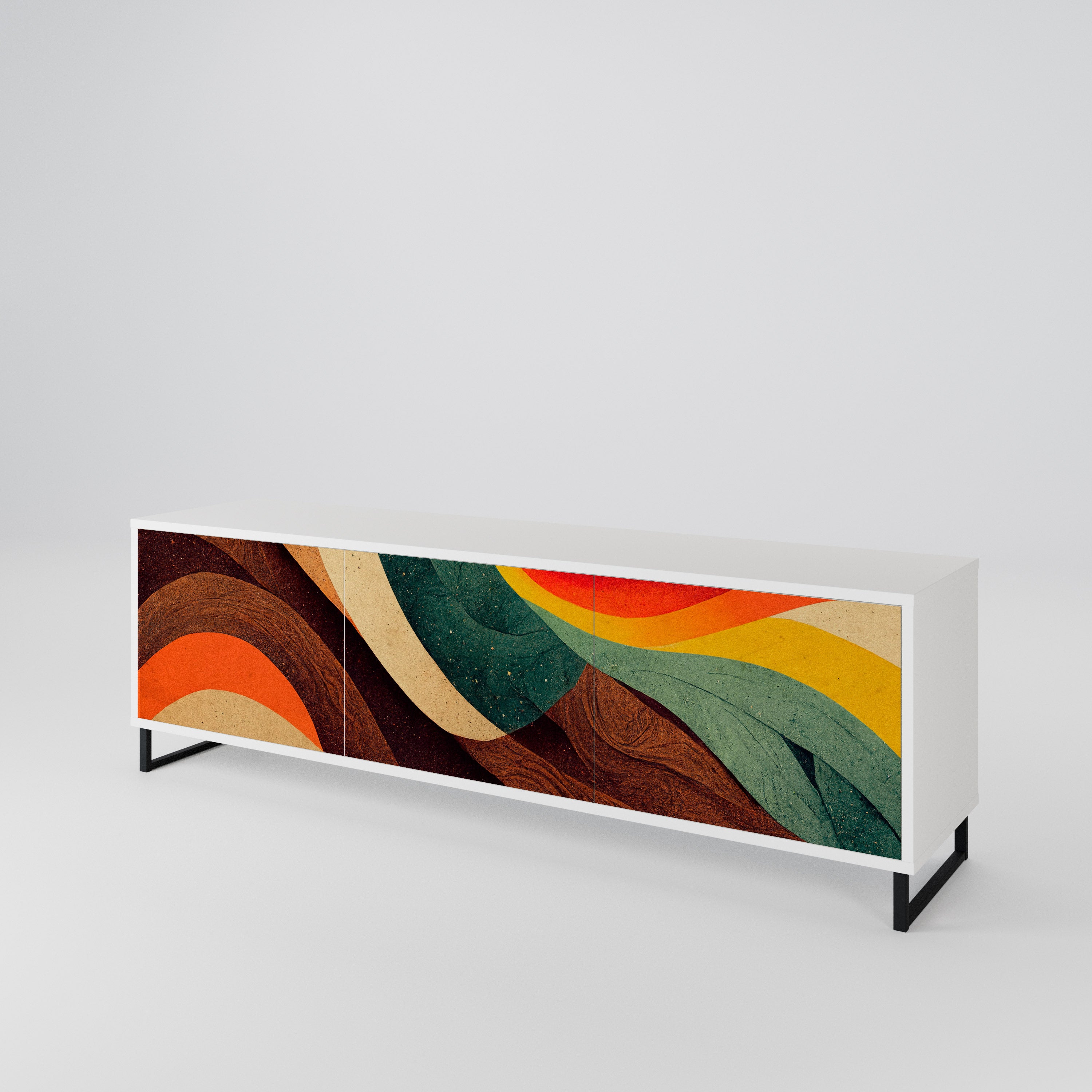 COLORFUL STRANDS Mueble de TV de 3 Puertas