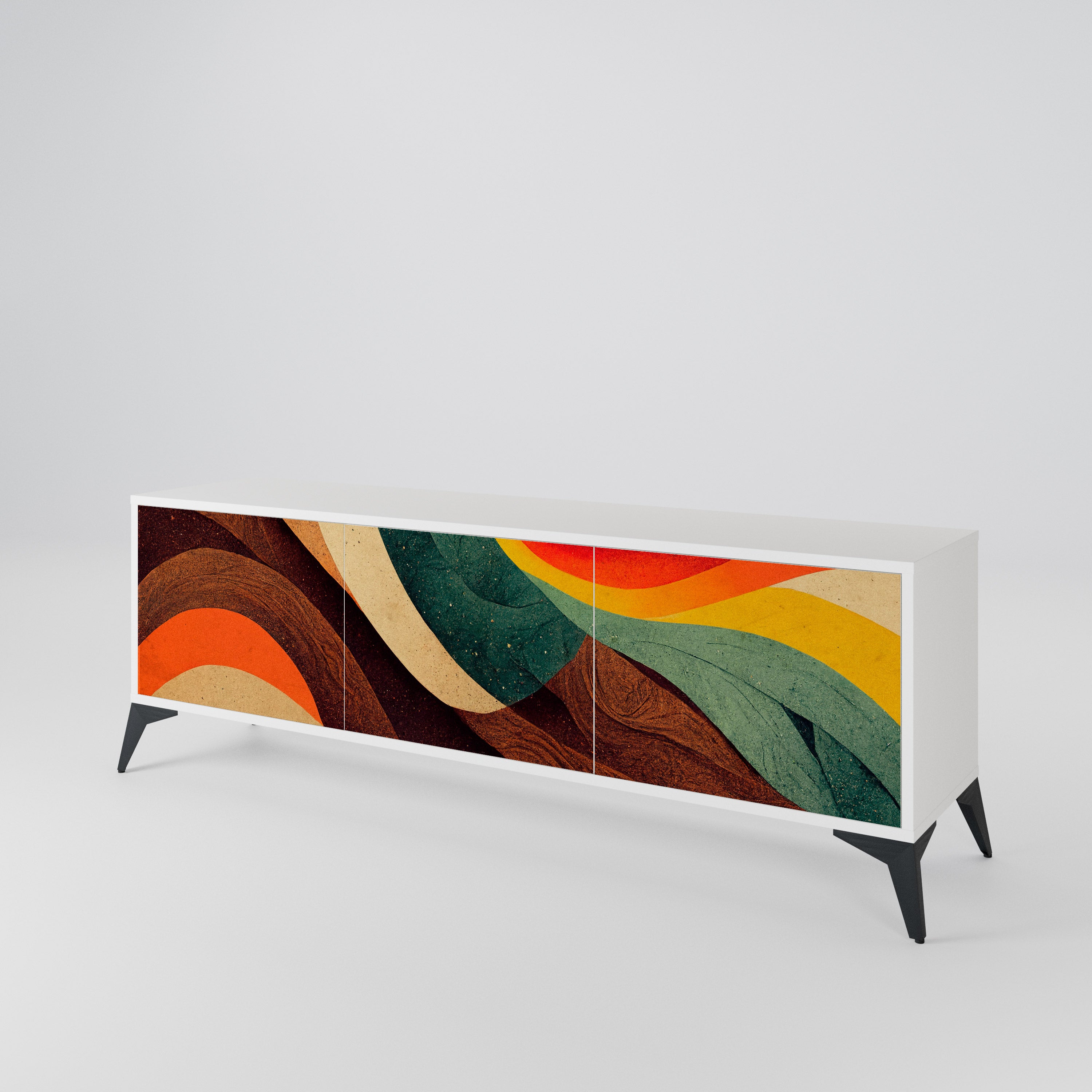 COLORFUL STRANDS Mueble de TV de 3 Puertas