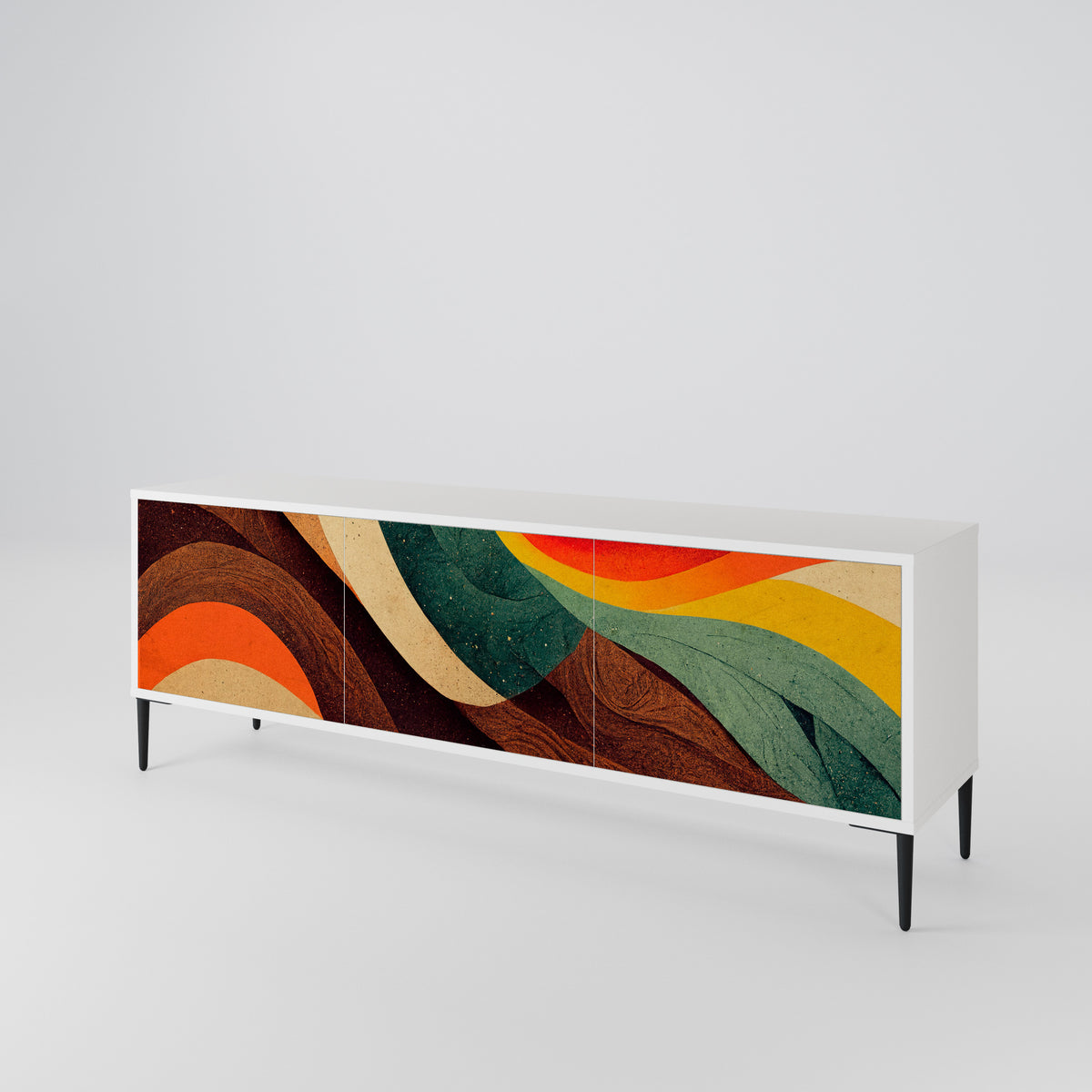 COLORFUL STRANDS Mueble de TV de 3 Puertas