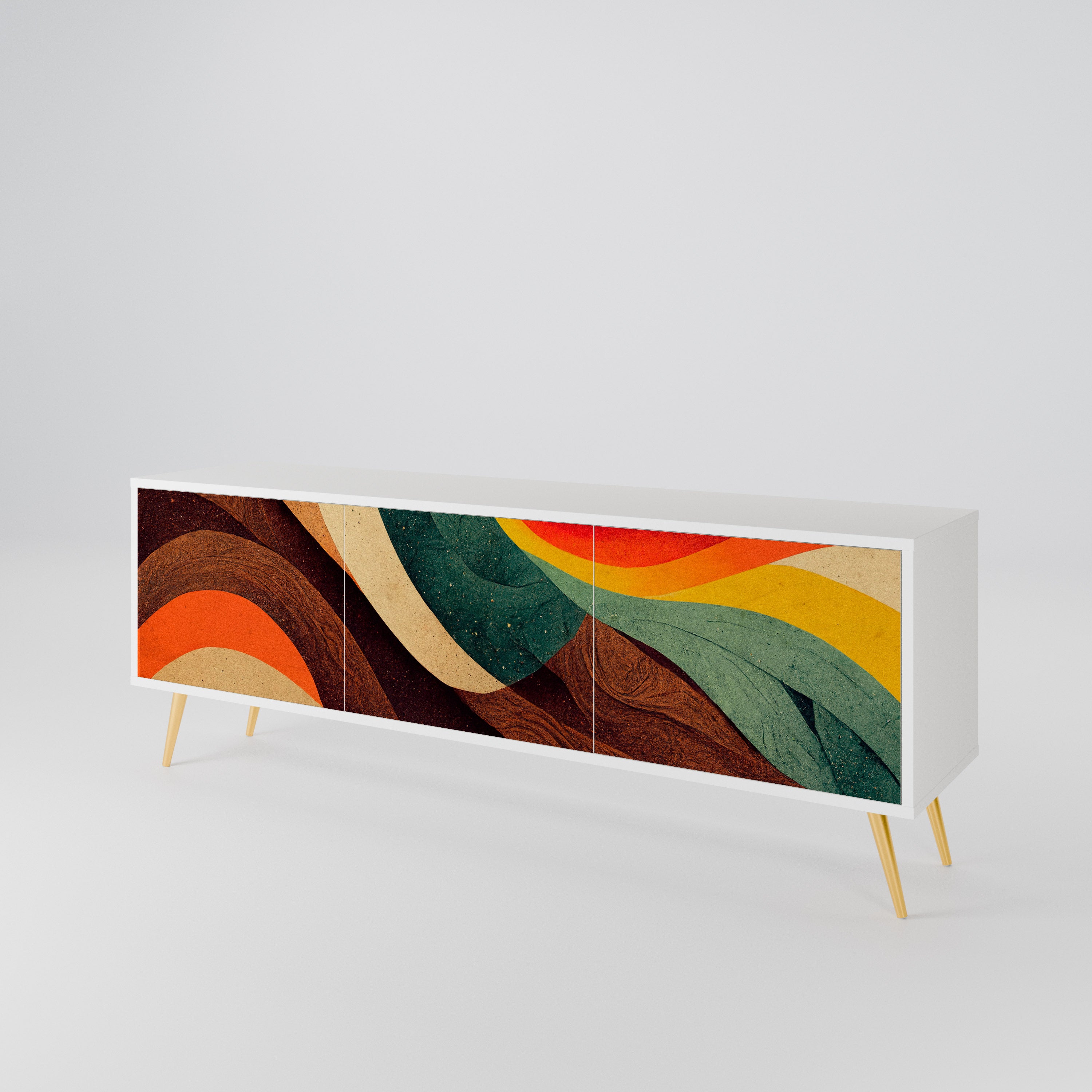 COLORFUL STRANDS Mueble de TV de 3 Puertas