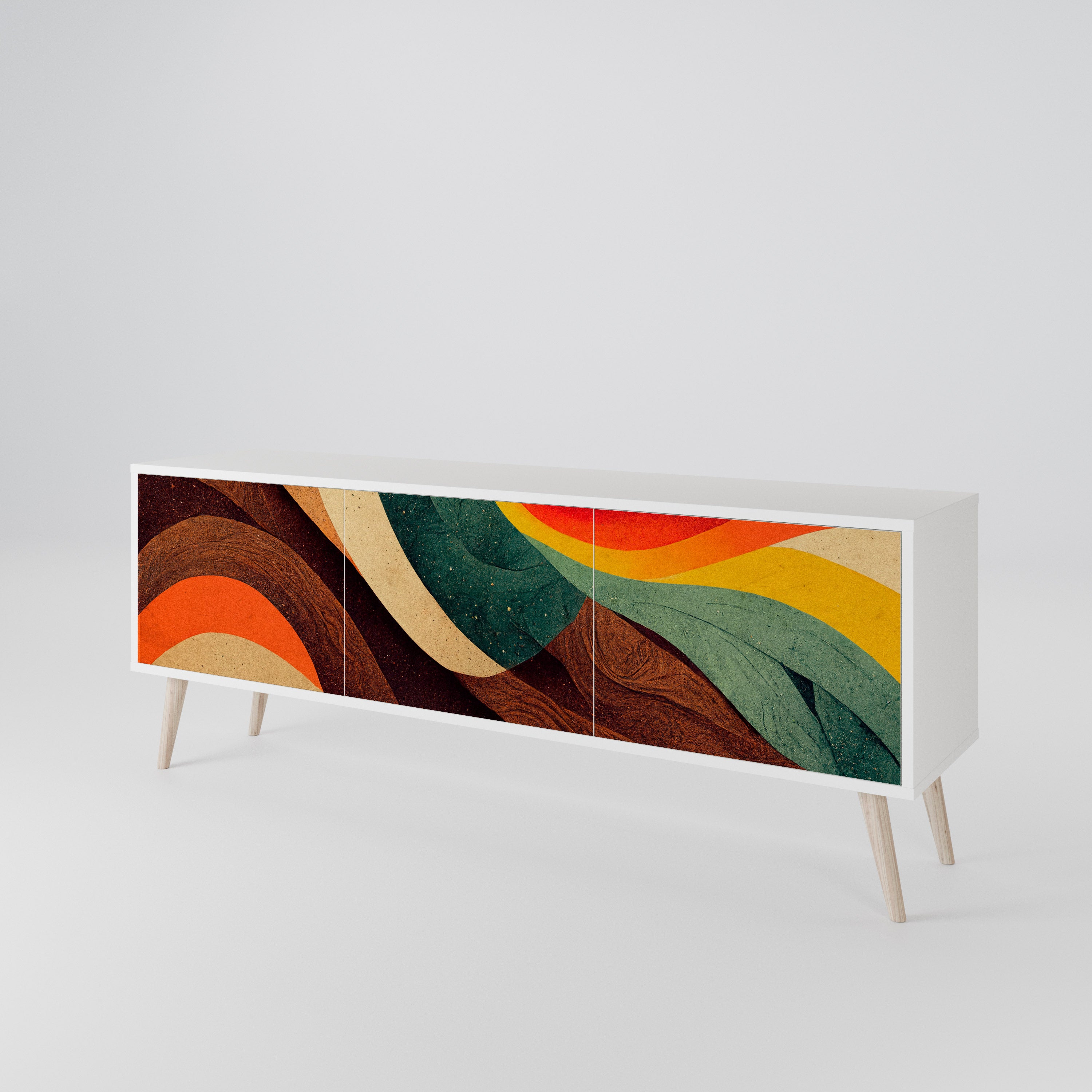 COLORFUL STRANDS Mueble de TV de 3 Puertas