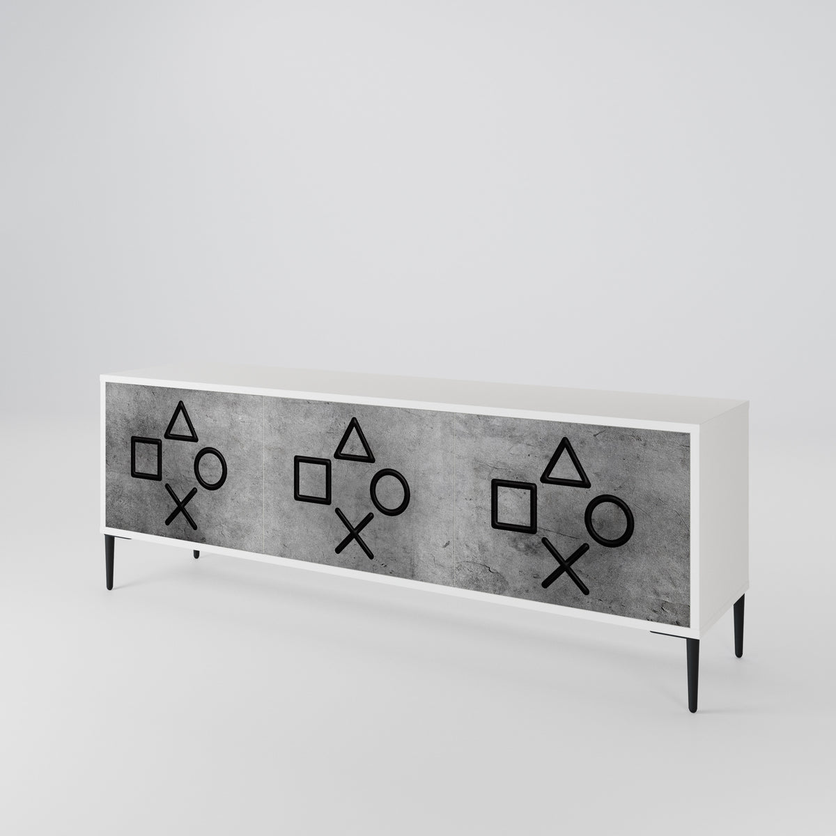 GAMER CHOICE Mueble de TV de 3 Puertas