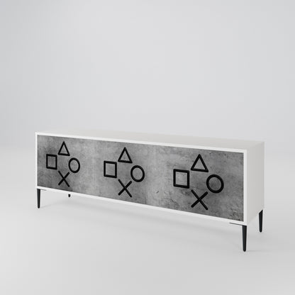 GAMER CHOICE Mueble de TV de 3 Puertas