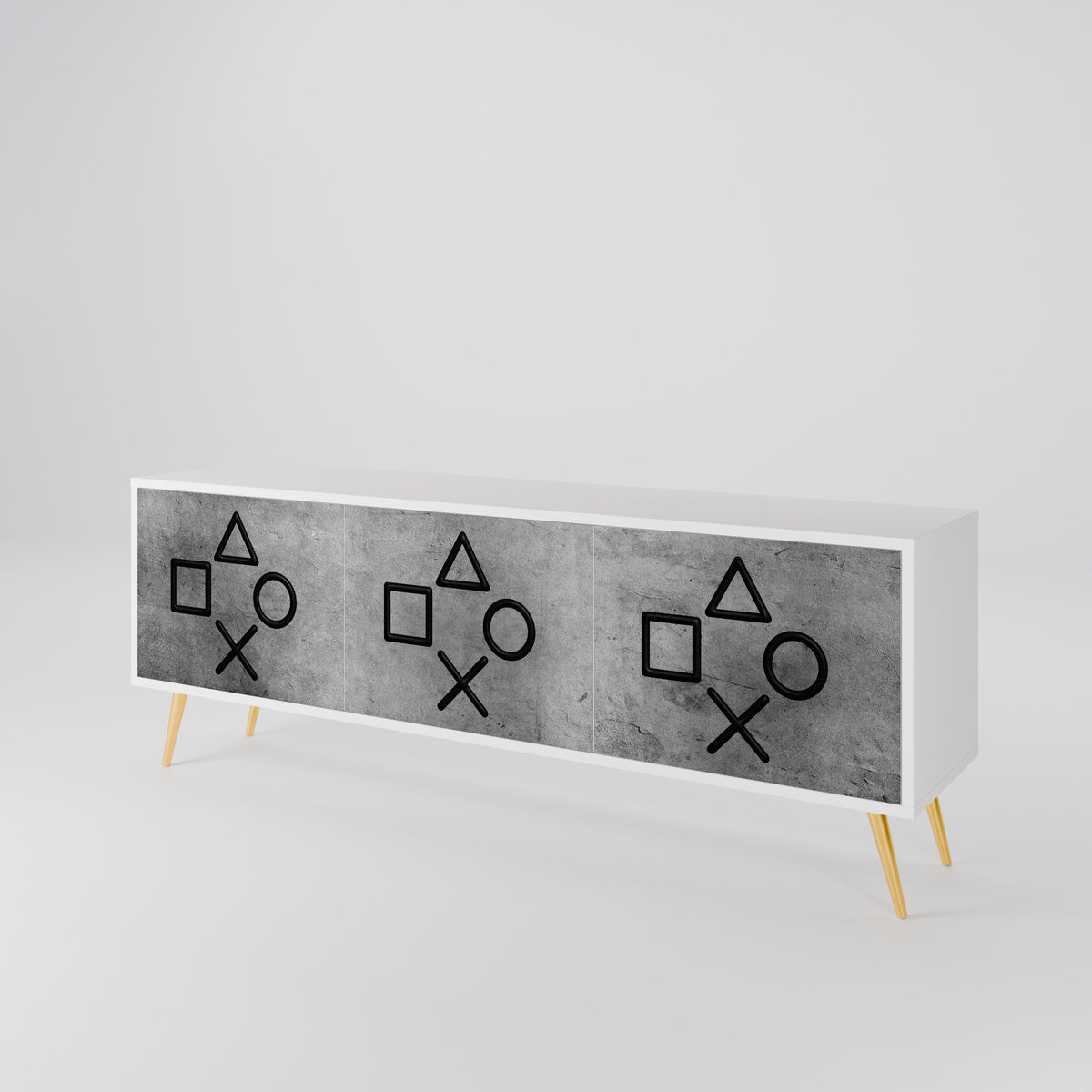 GAMER CHOICE Mueble de TV de 3 Puertas