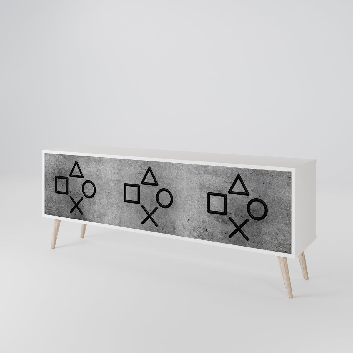 GAMER CHOICE Mueble de TV de 3 Puertas