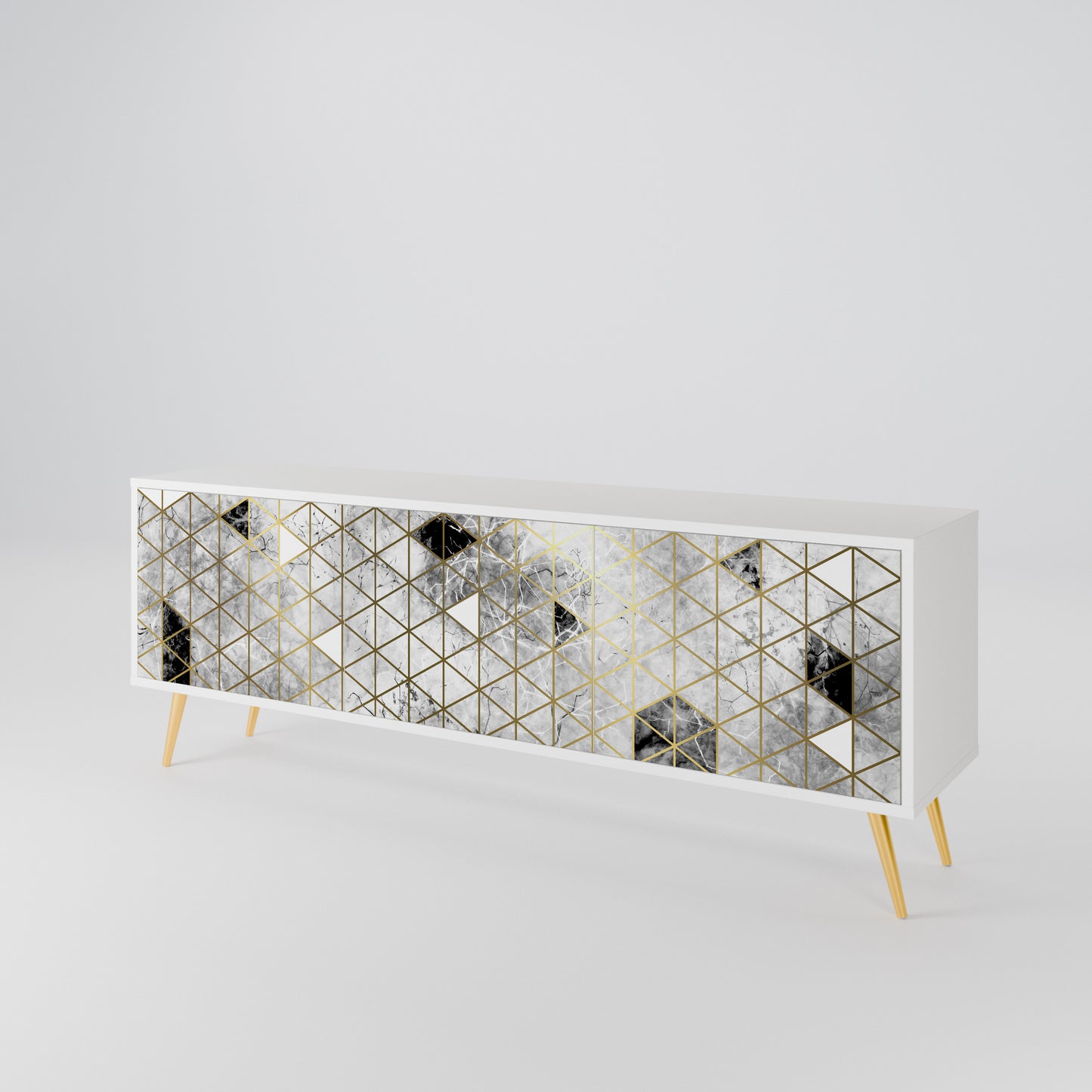 ASHEN ARIA Mueble de TV de 3 Puertas
