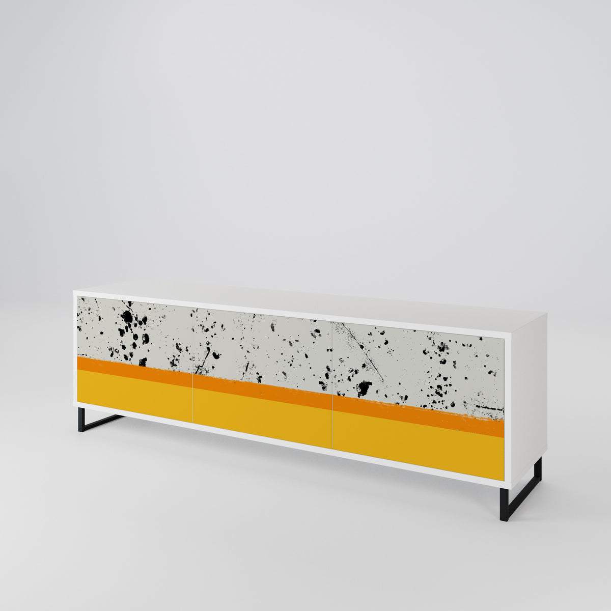 DYED BY ORANGE Mueble de TV de 3 Puertas