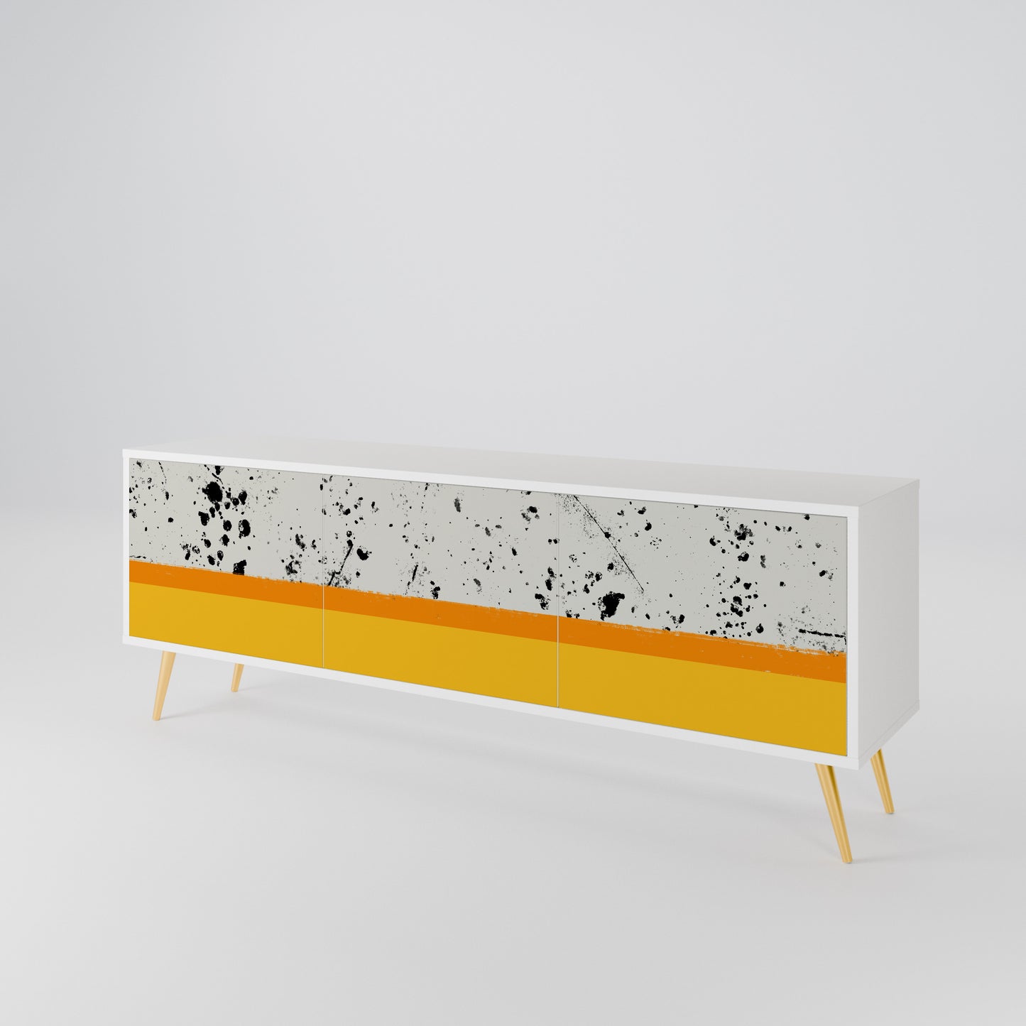DYED BY ORANGE Mueble de TV de 3 Puertas