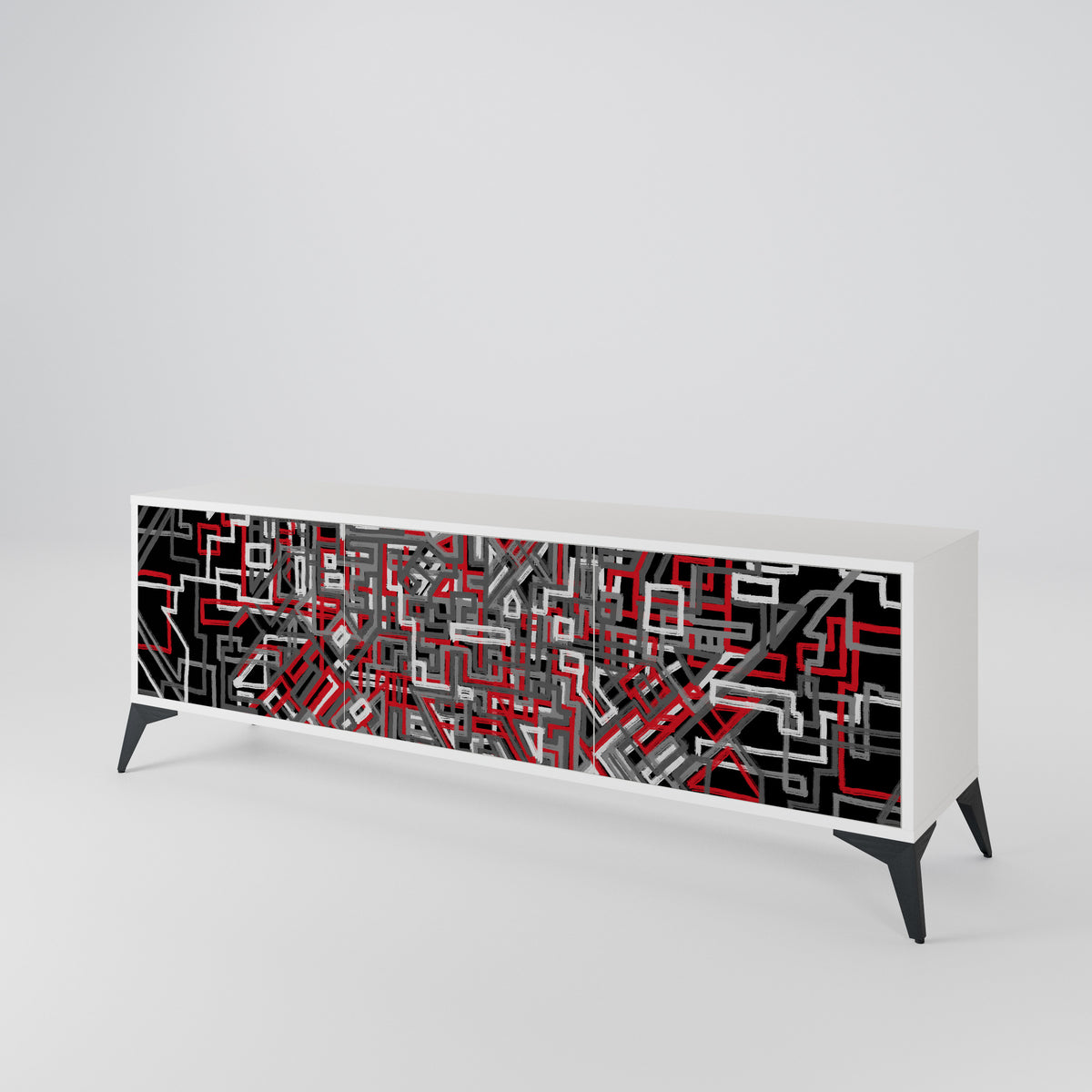 BROKEN LINES Mueble de TV de 3 Puertas