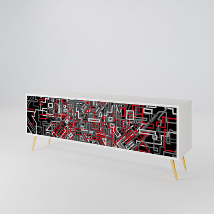 BROKEN LINES Mueble de TV de 3 Puertas