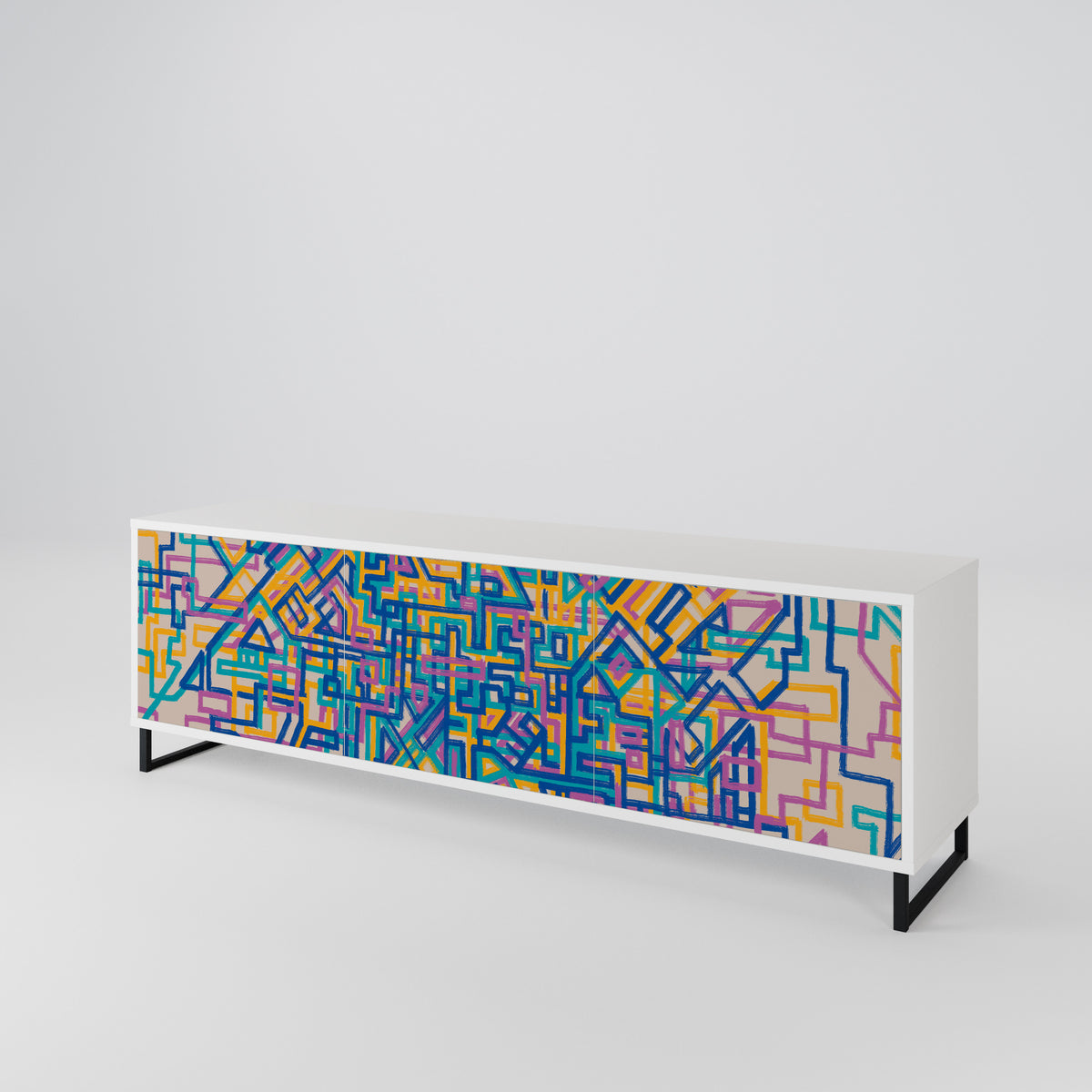 MEMORIES MAP Mueble de TV de 3 Puertas