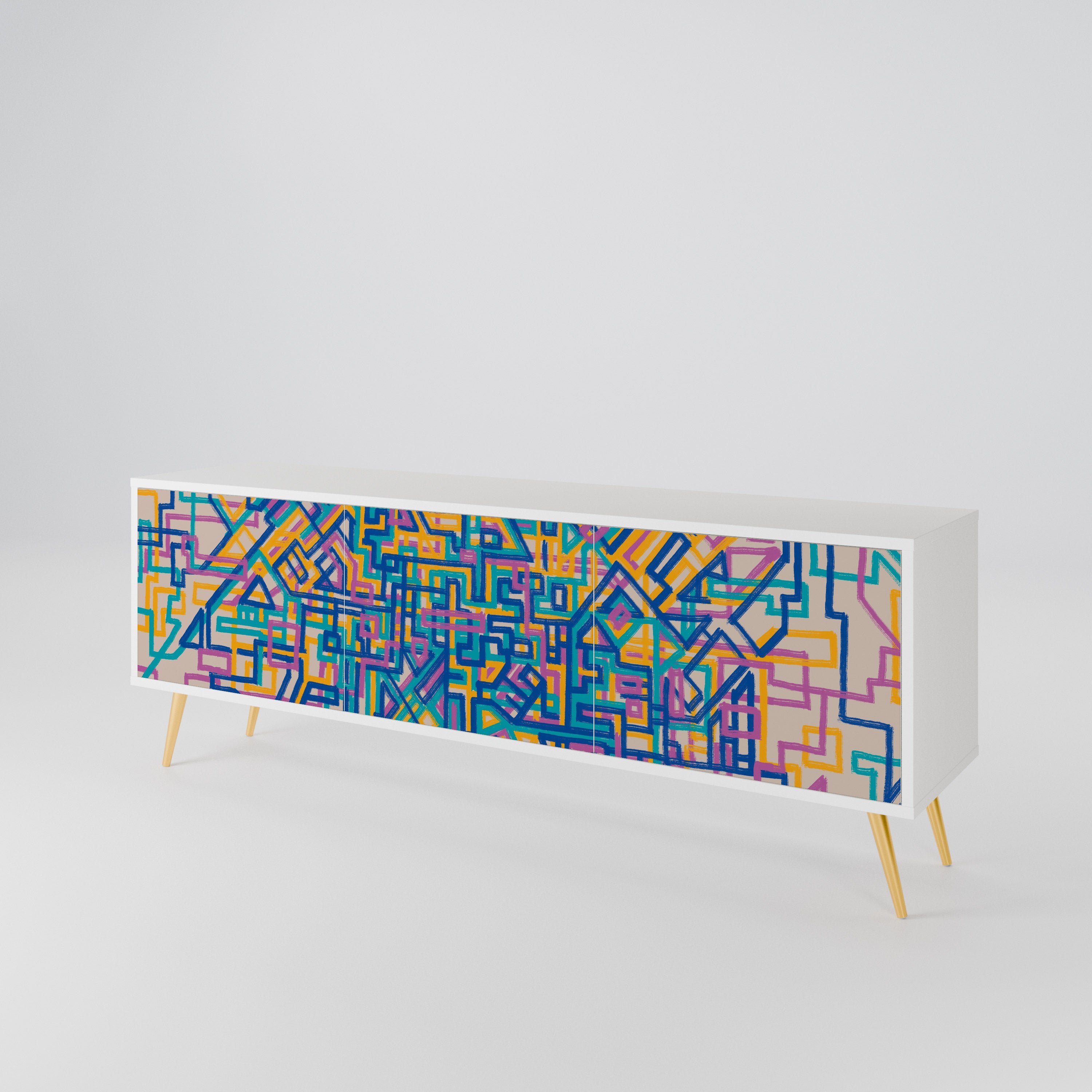 MEMORIES MAP 3-Door TV Cabinet