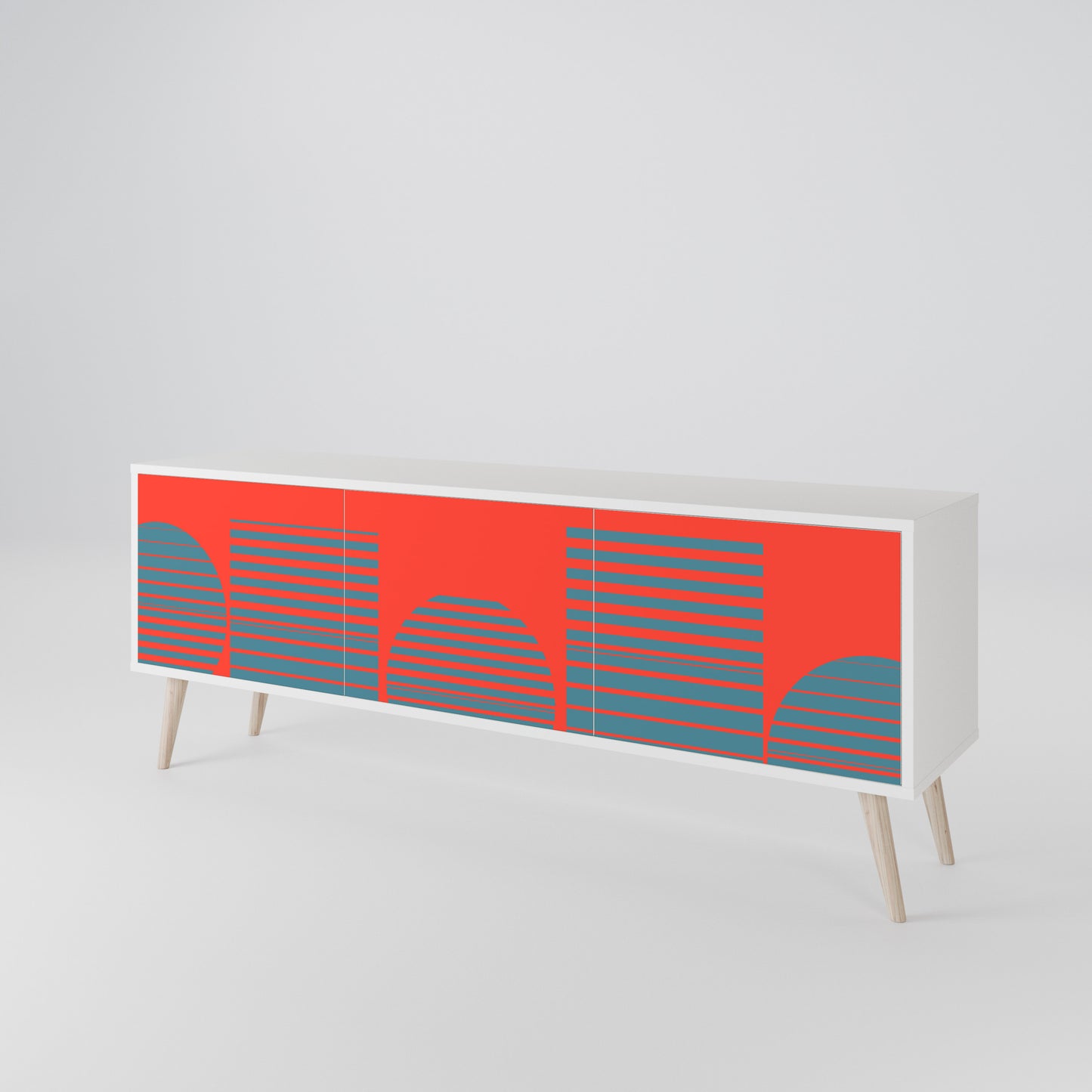 RISING GEOMETRY STARS Mueble de TV de 3 Puertas