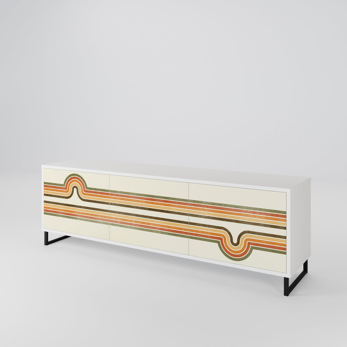 EXCEPTIONAL STREAM Mueble de TV de 3 Puertas